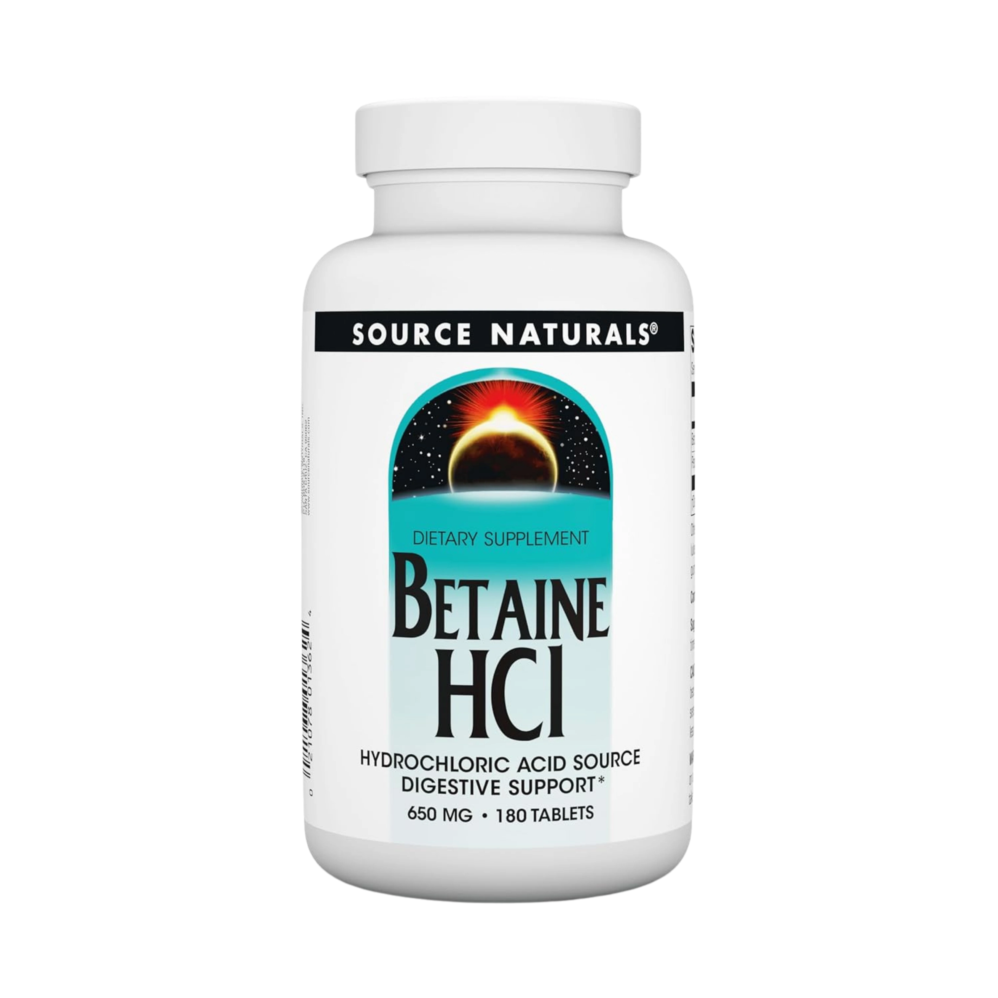 Source Naturals, Betaine HCl, 650 Mg, 180 Tablets