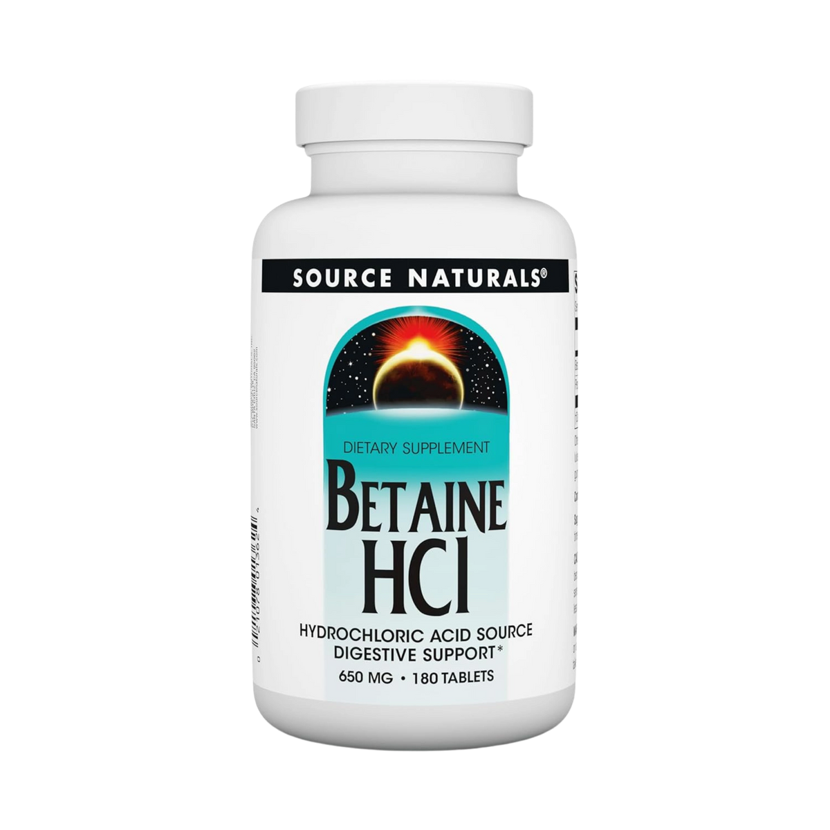 Source Naturals, Betaine HCl, 650 Mg, 180 Tablets