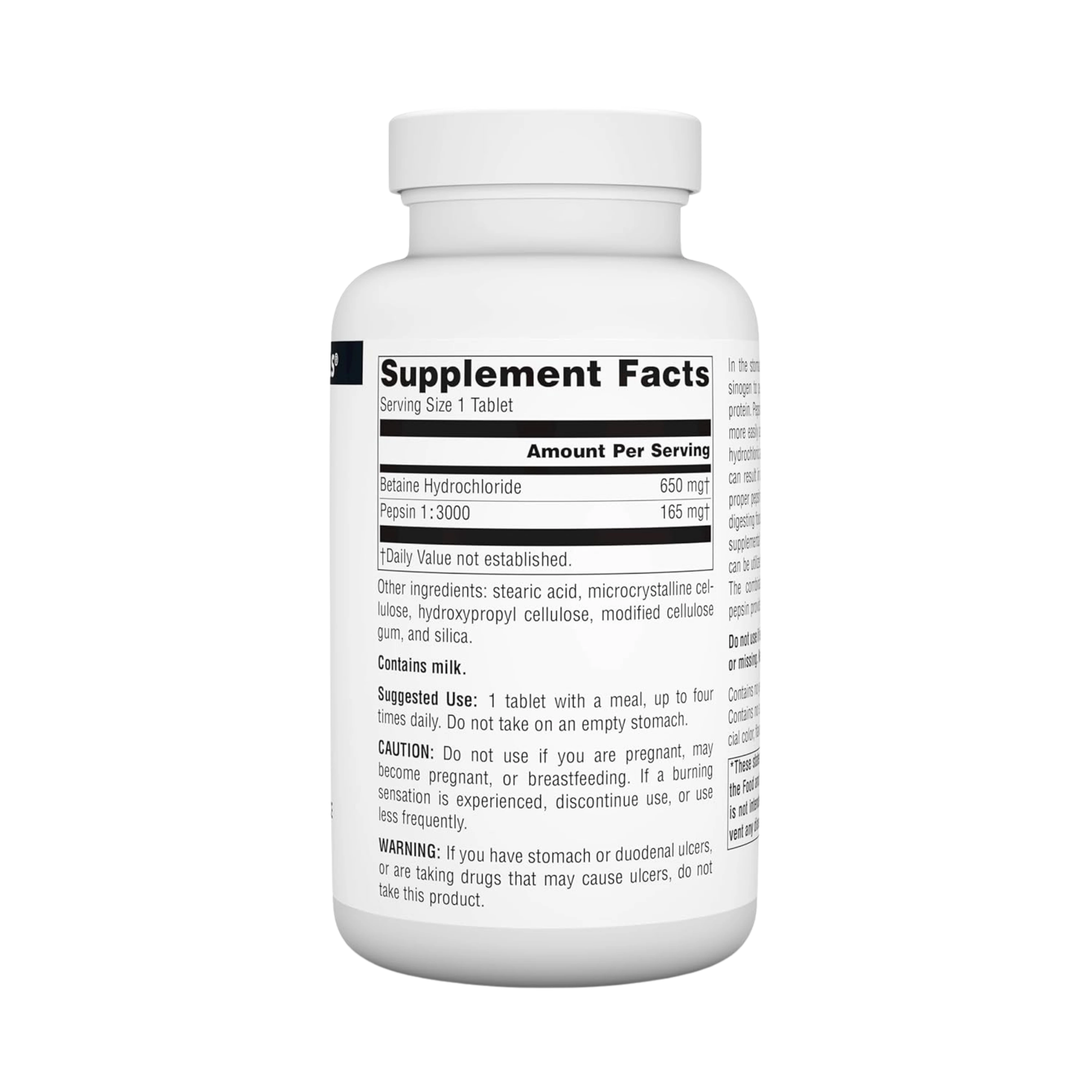 Source Naturals, Betaine HCl, 650 Mg, 180 Tablets
