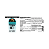 Source Naturals, Betaine HCl, 650 Mg, 180 Tablets