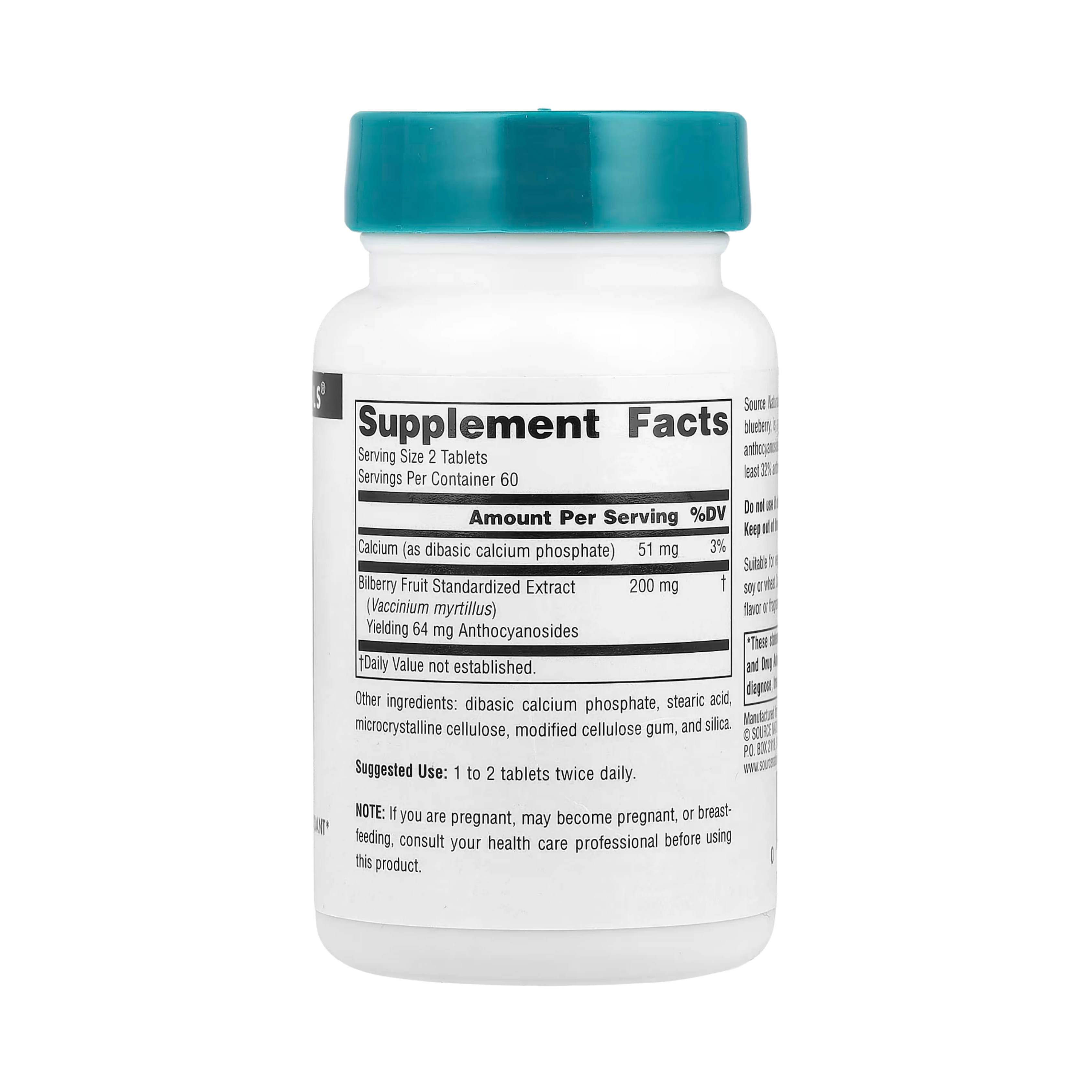 Source Naturals, Bilberry Extract, 100 Mg, 120 Tablets
