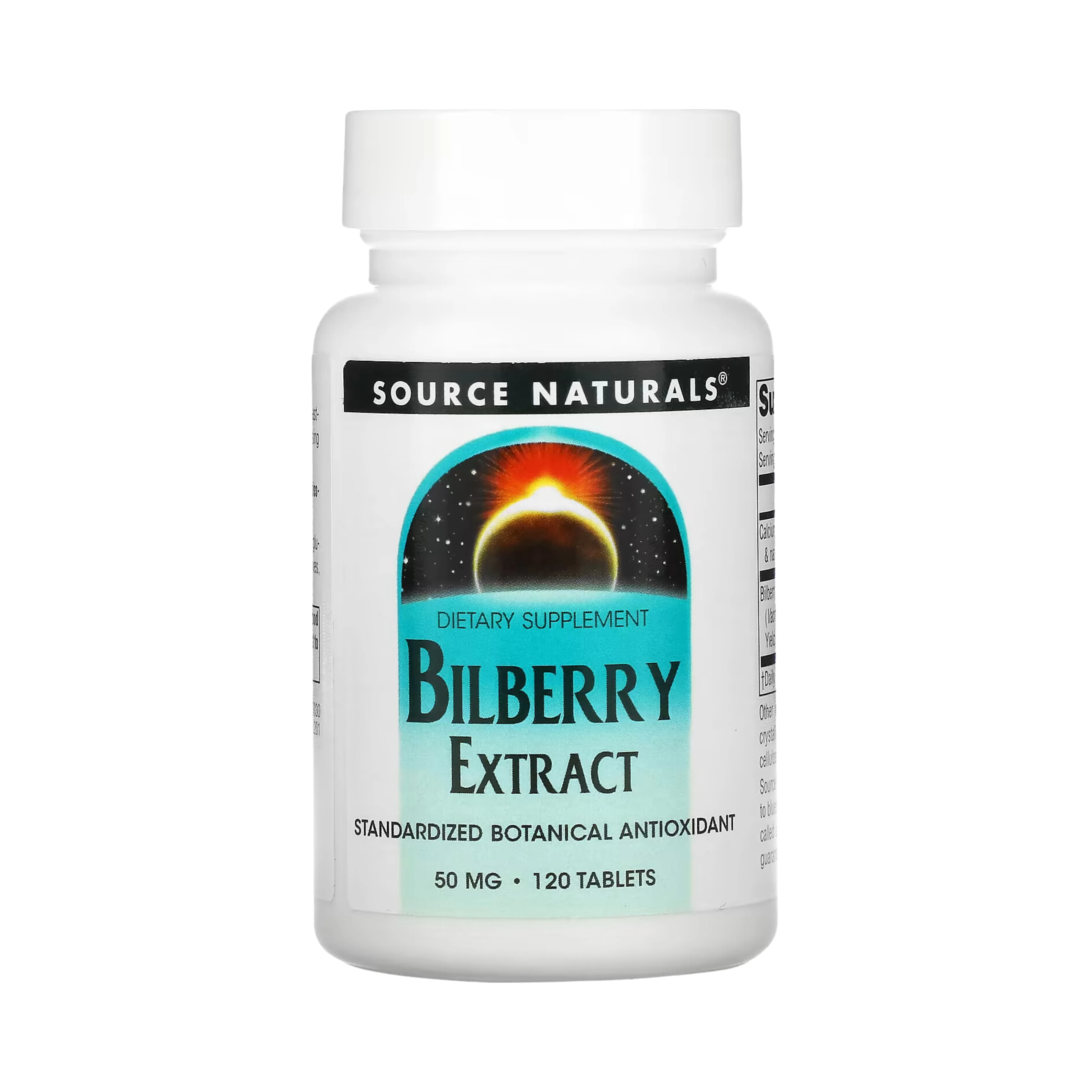 Source Naturals, Bilberry Extract, 50 mg, 120 Tablets