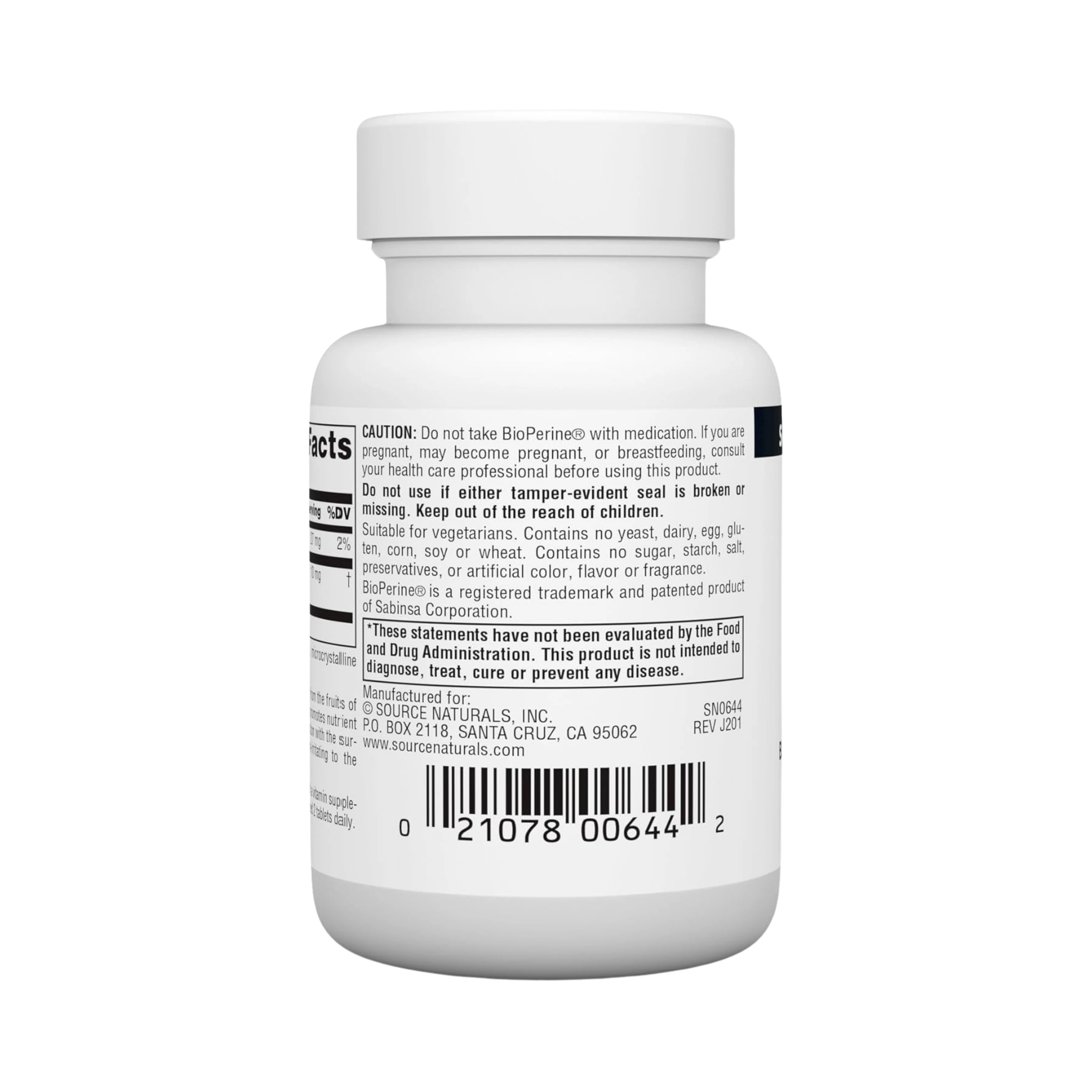 Source Naturals, BioPerine, 10 Mg, 120 Tablets