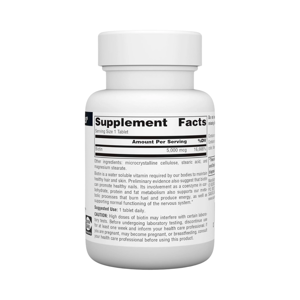 Source Naturals, Biotin, 5000 Mcg, 120 Tablets