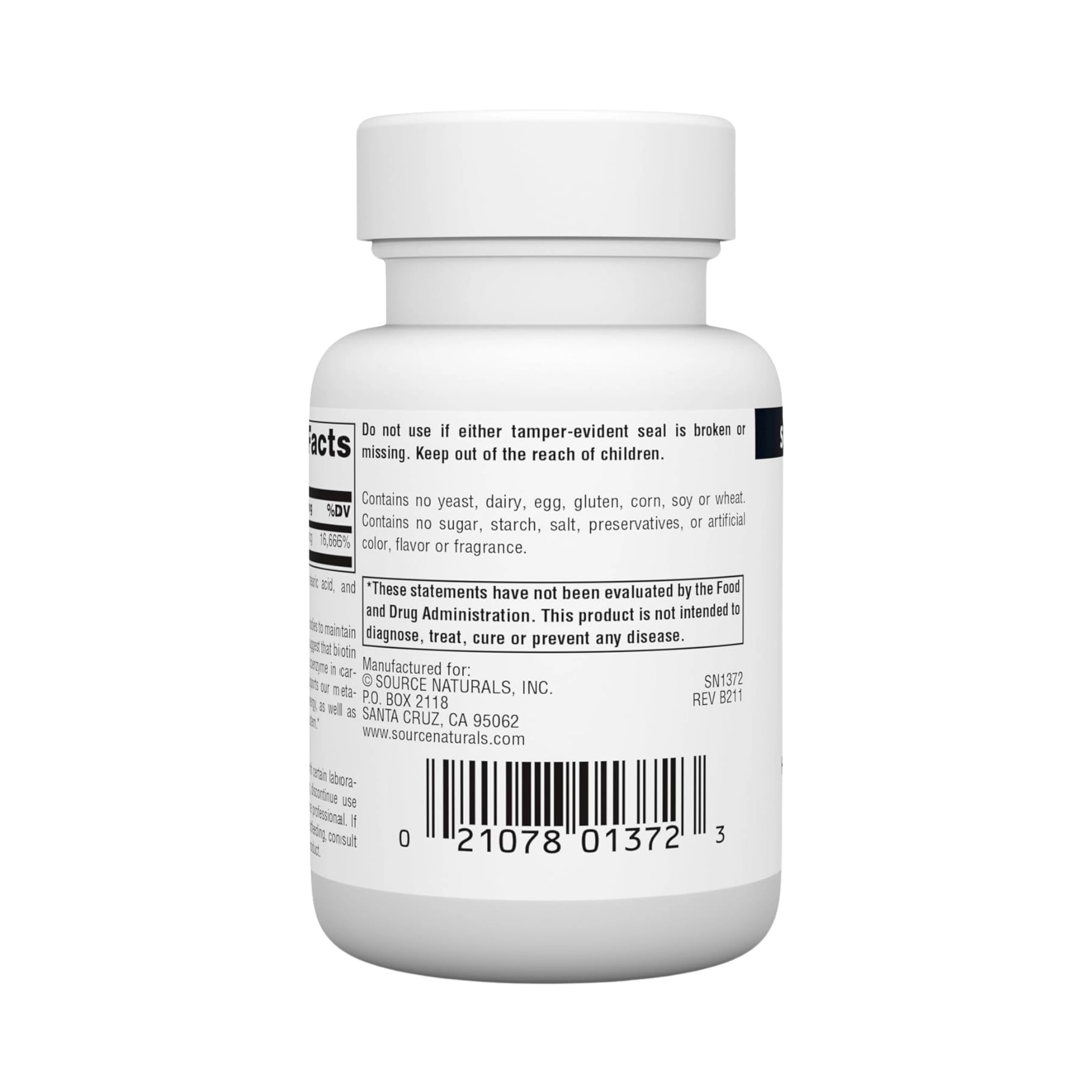 Source Naturals, Biotin, 5000 Mcg, 60 Tablets