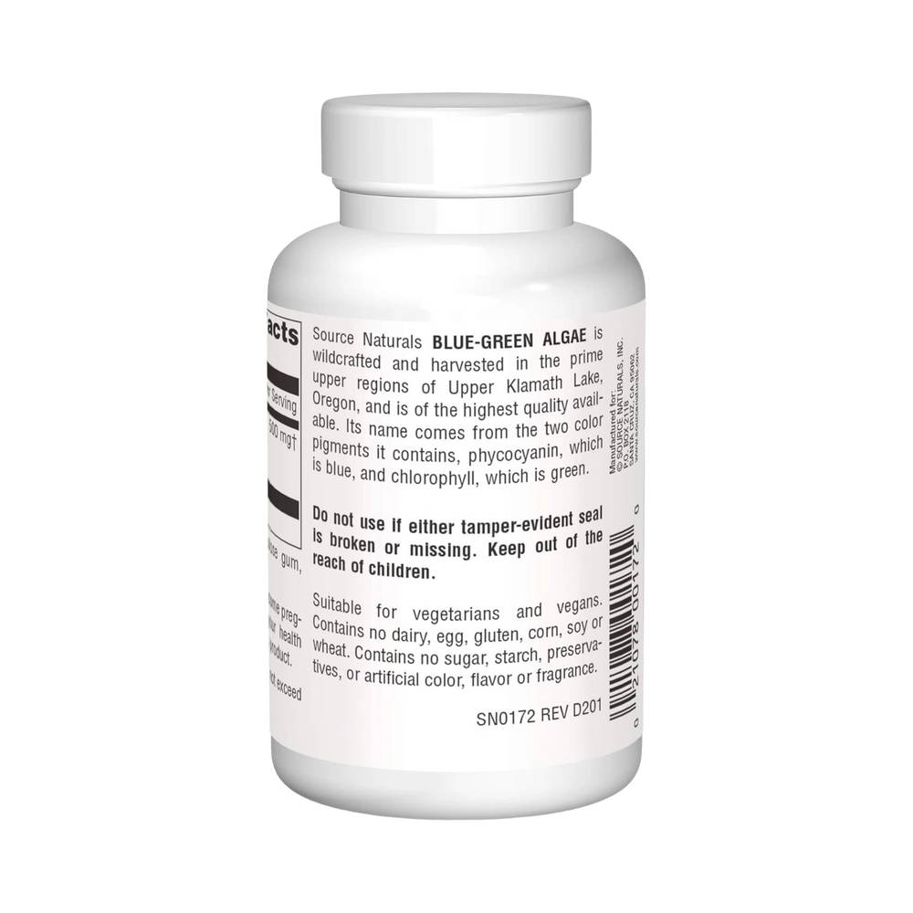 Source Naturals, Blue-Green Algae, 500 Mg, 100 Tablets
