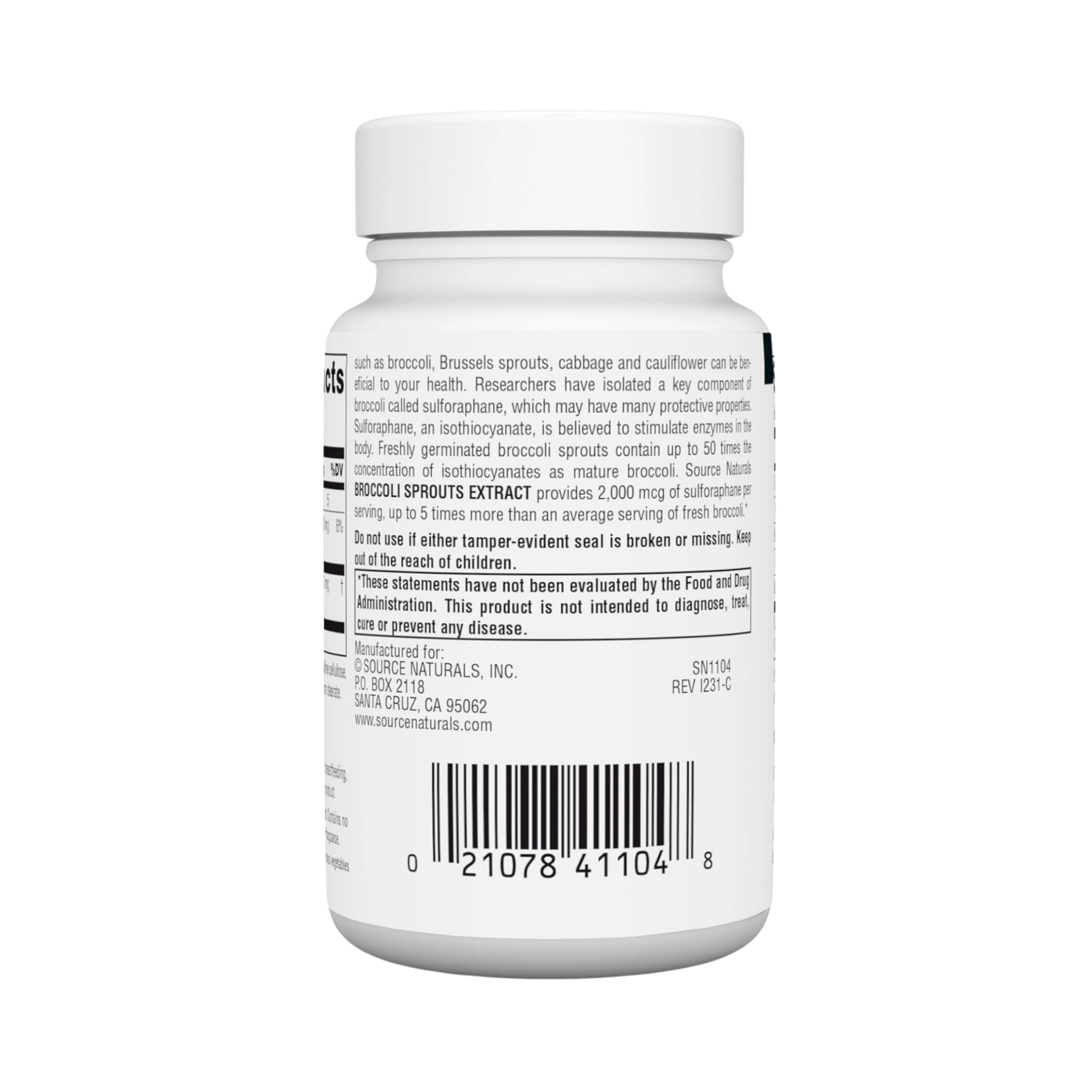 Source Naturals, Broccoli Sprouts Extract, 250 Mg, 60 Tablets