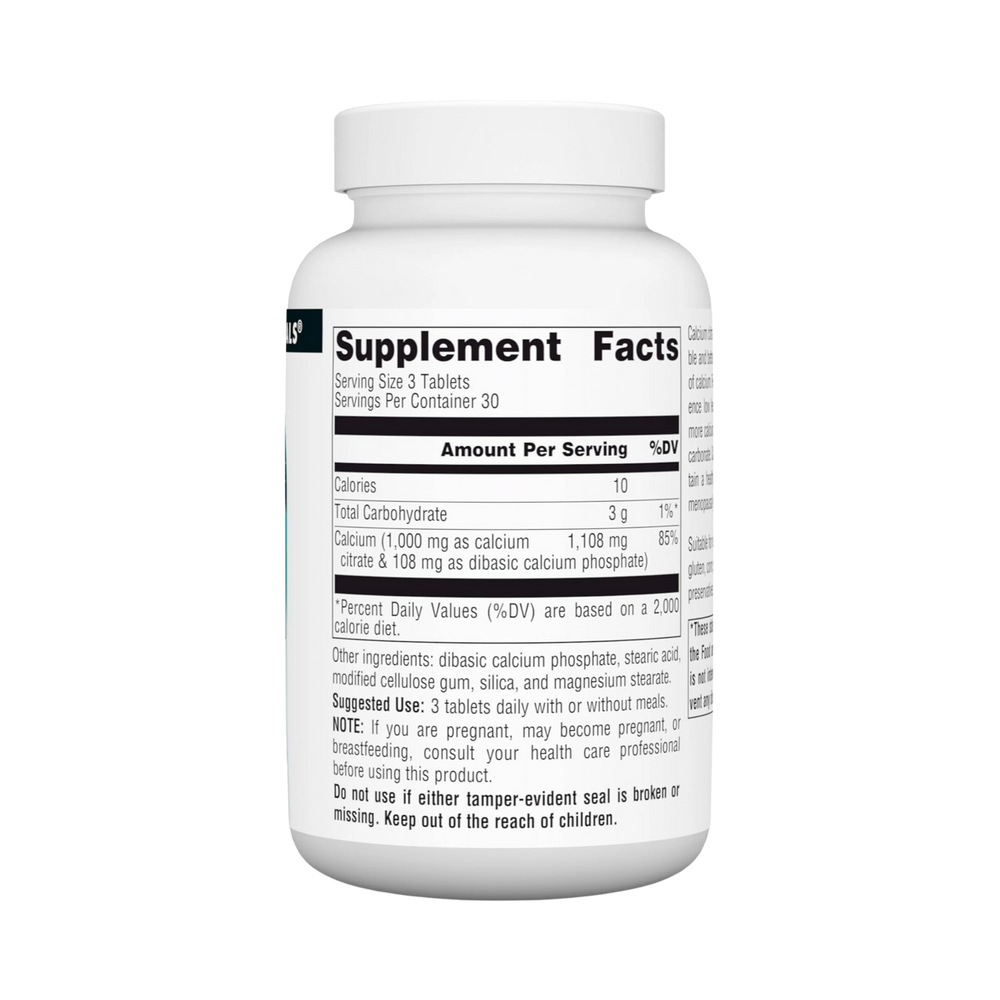 Source Naturals, Calcium Citrate, Table Herbs, 1,000 Mg, 90 Tablets