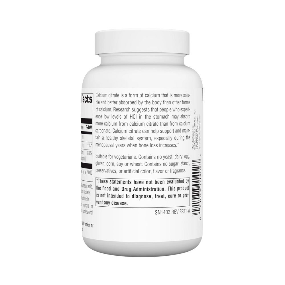 Source Naturals, Calcium Citrate, Table Herbs, 1,000 Mg, 90 Tablets