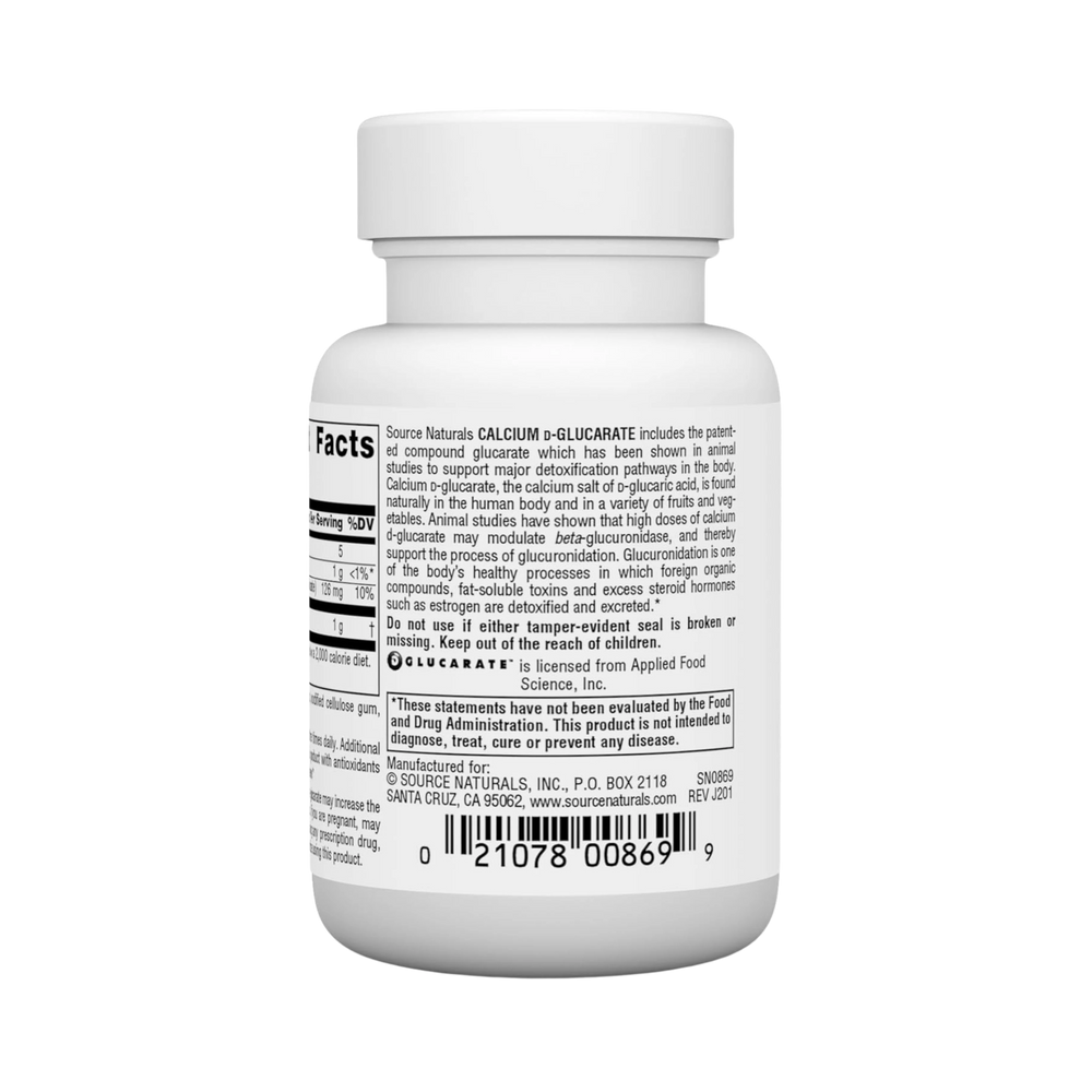 Source Naturals, Calcium D-Glucarate, 30 Tablets