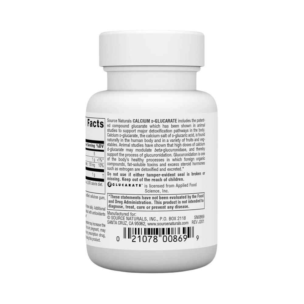 Source Naturals, Calcium D-Glucarate, 60 Tablets