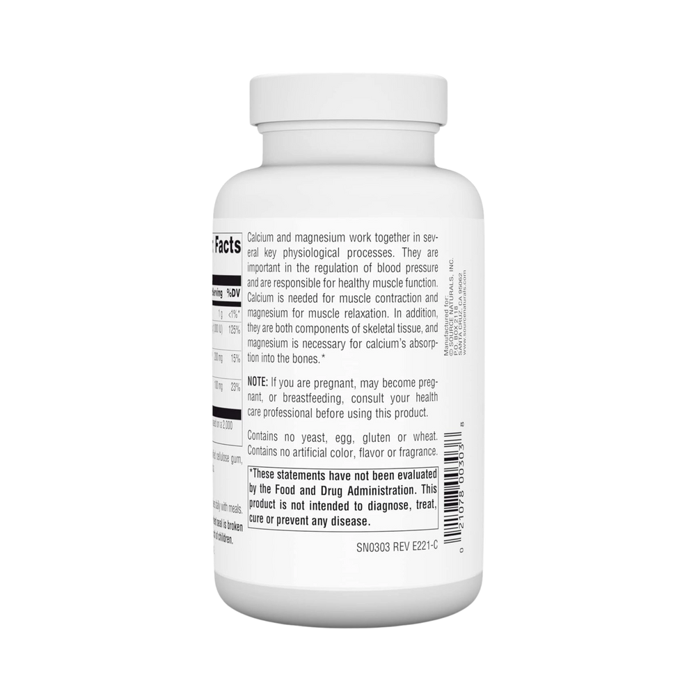 Source Naturals, Calcium &  Magnesium, 100 Tablets