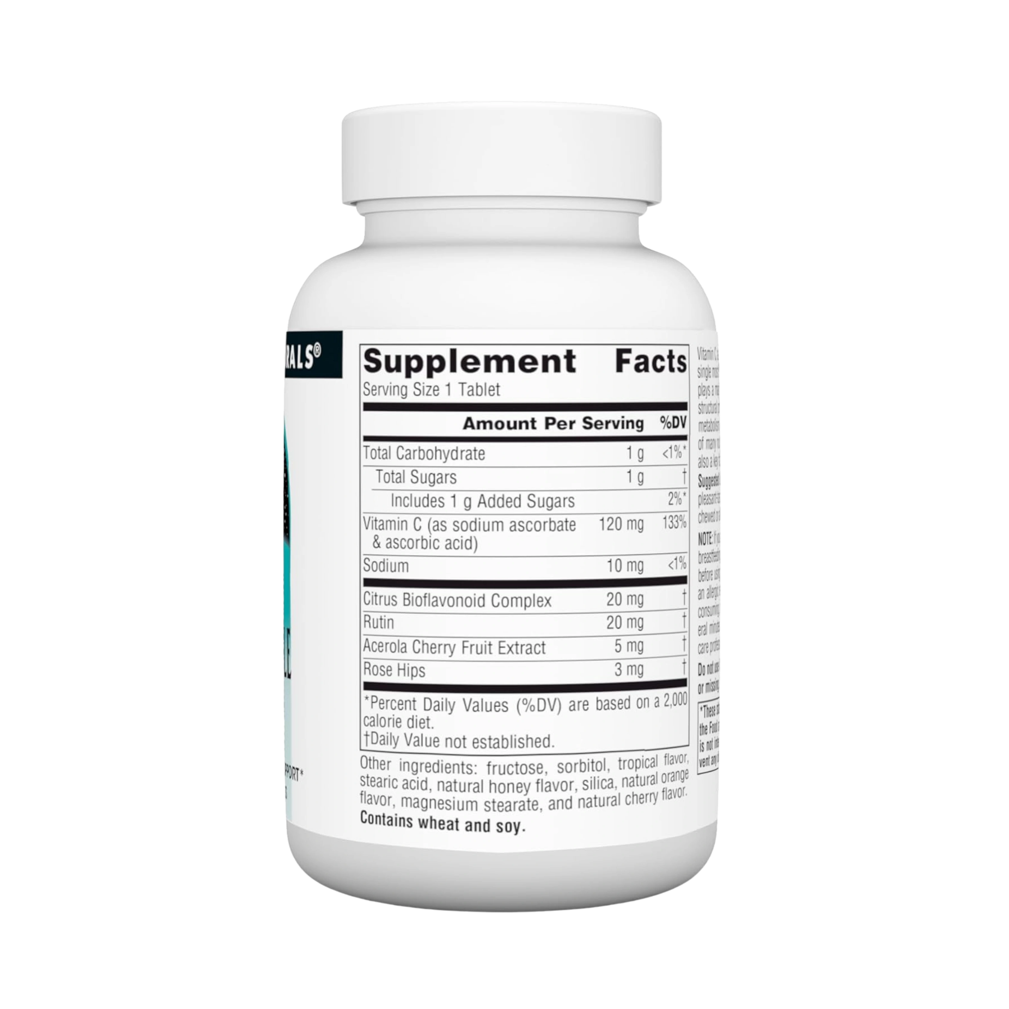 Source Naturals, Chewable C, Acerola Cherry, 120 Mg, 100 Fruit Tablets
