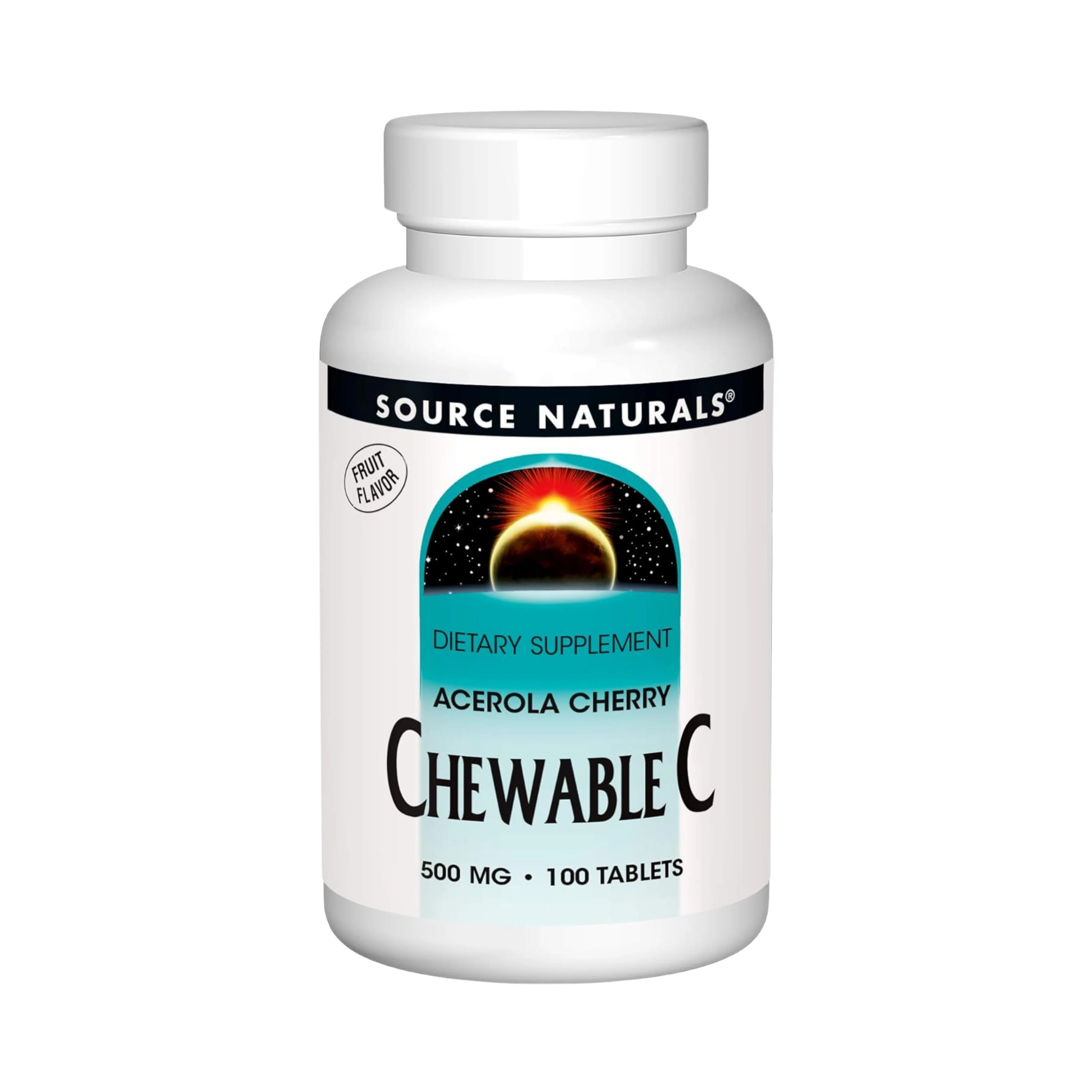 Source Naturals, Chewable C, Acerola Cherry, 500 Mg, 100 Fruit Tablets