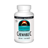 Source Naturals, Chewable C, Acerola Cherry, 500 Mg, 100 Fruit Tablets