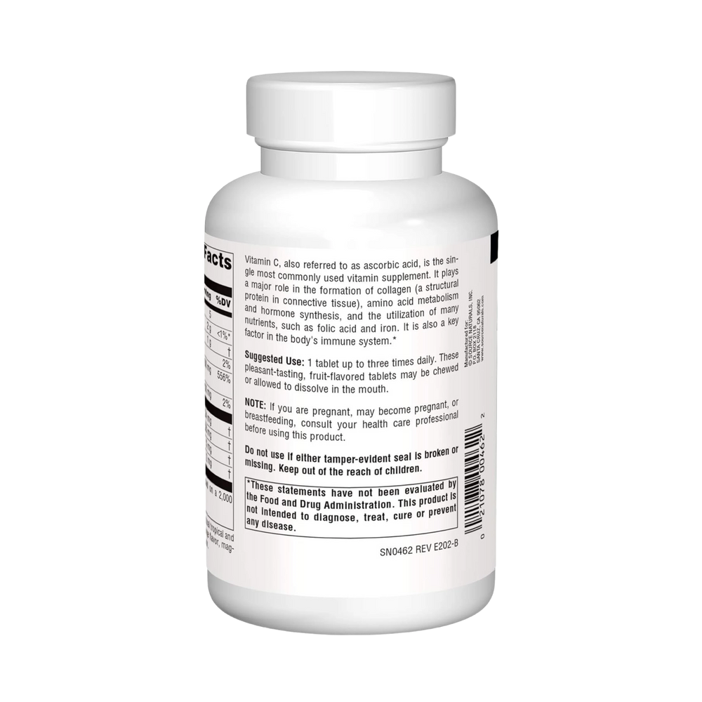 Source Naturals, Chewable C, Acerola Cherry, 500 Mg, 100 Fruit Tablets