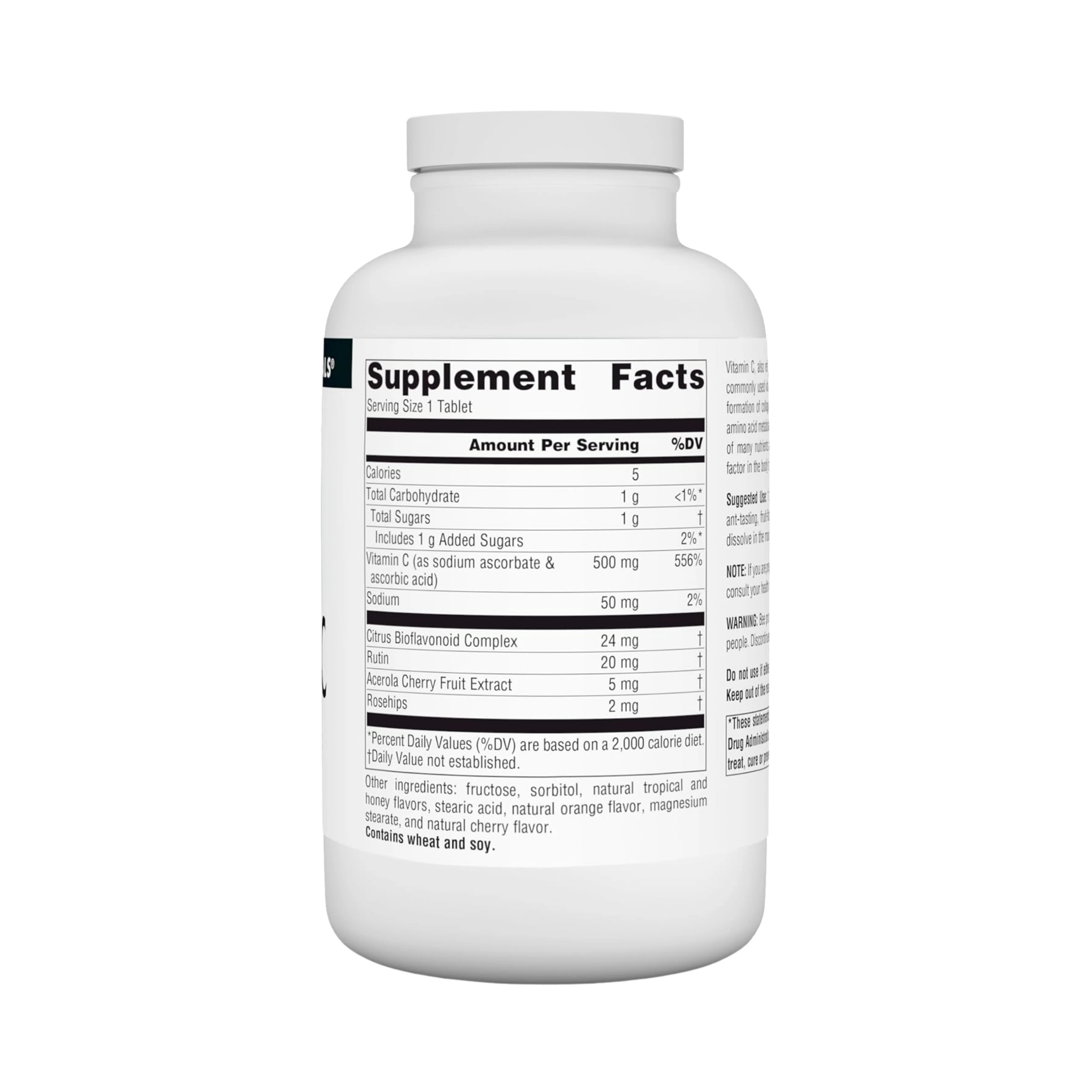 Source Naturals, Chewable C, Acerola Cherry, 500 Mg, 250 Fruit Tablets