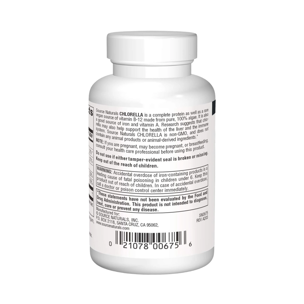 Source Naturals, Chlorella, 500 Mg, 100 Tablets