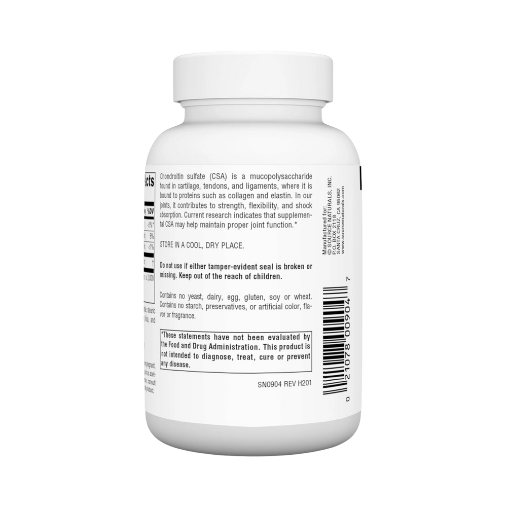 Source Naturals, Chondroitin Sulfate, 600 Mg, 60 Capsules