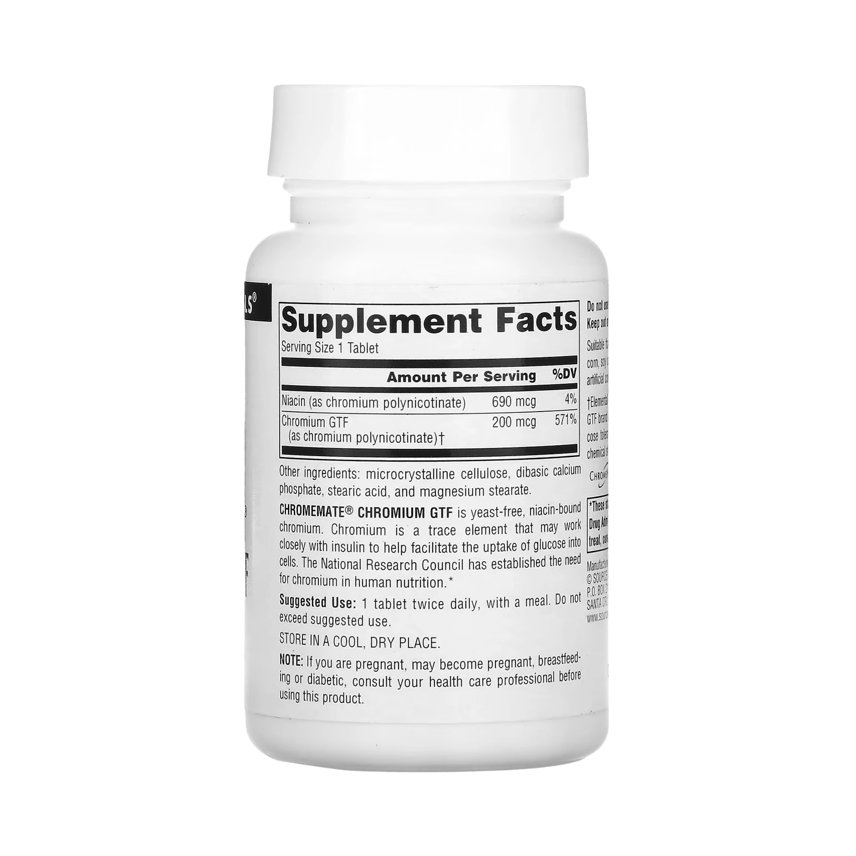 Source Naturals, ChromeMate Chromium GTF, 200 Mcg, 240 Tablets