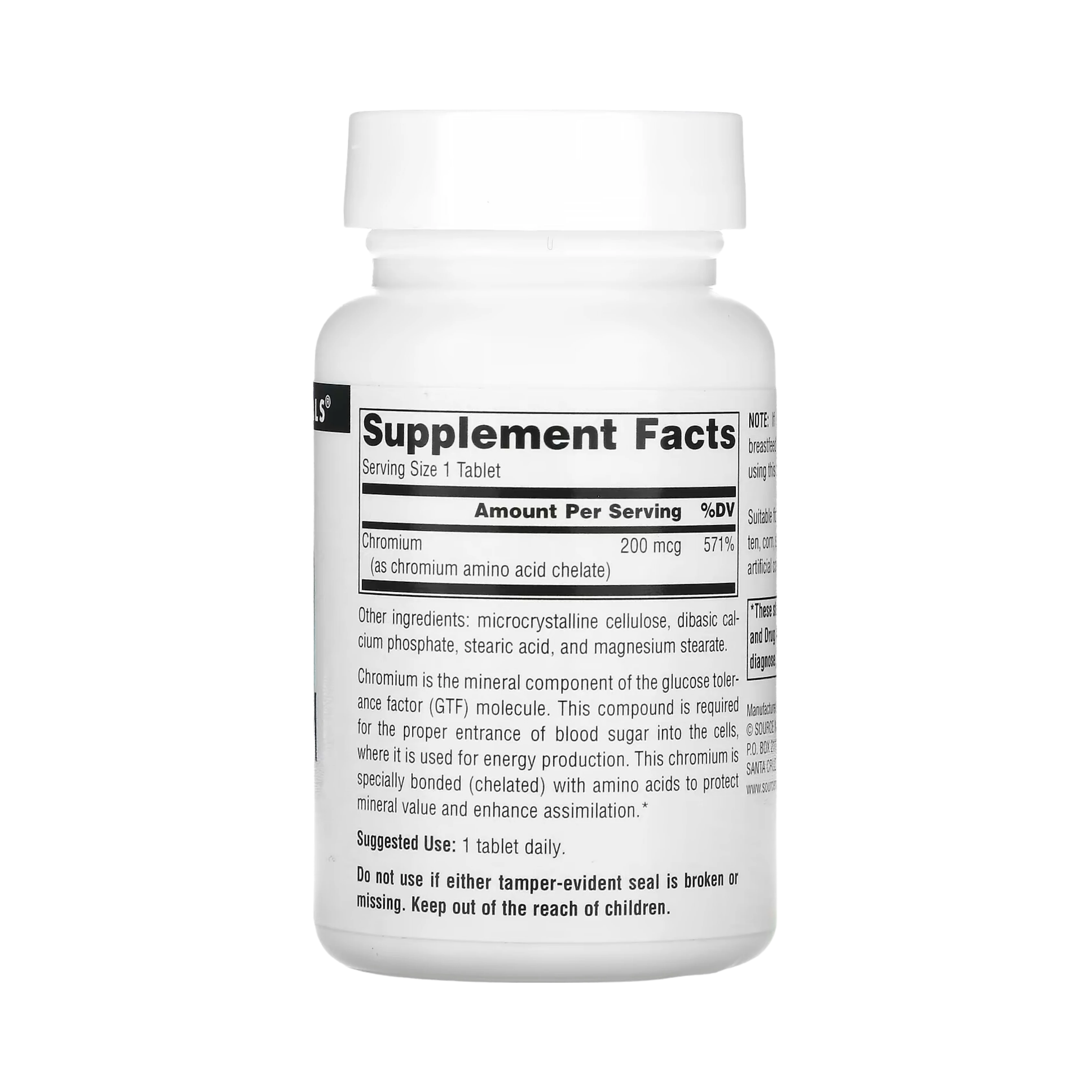 Source Naturals, Chromium, 200 Mcg, 100 Tablets