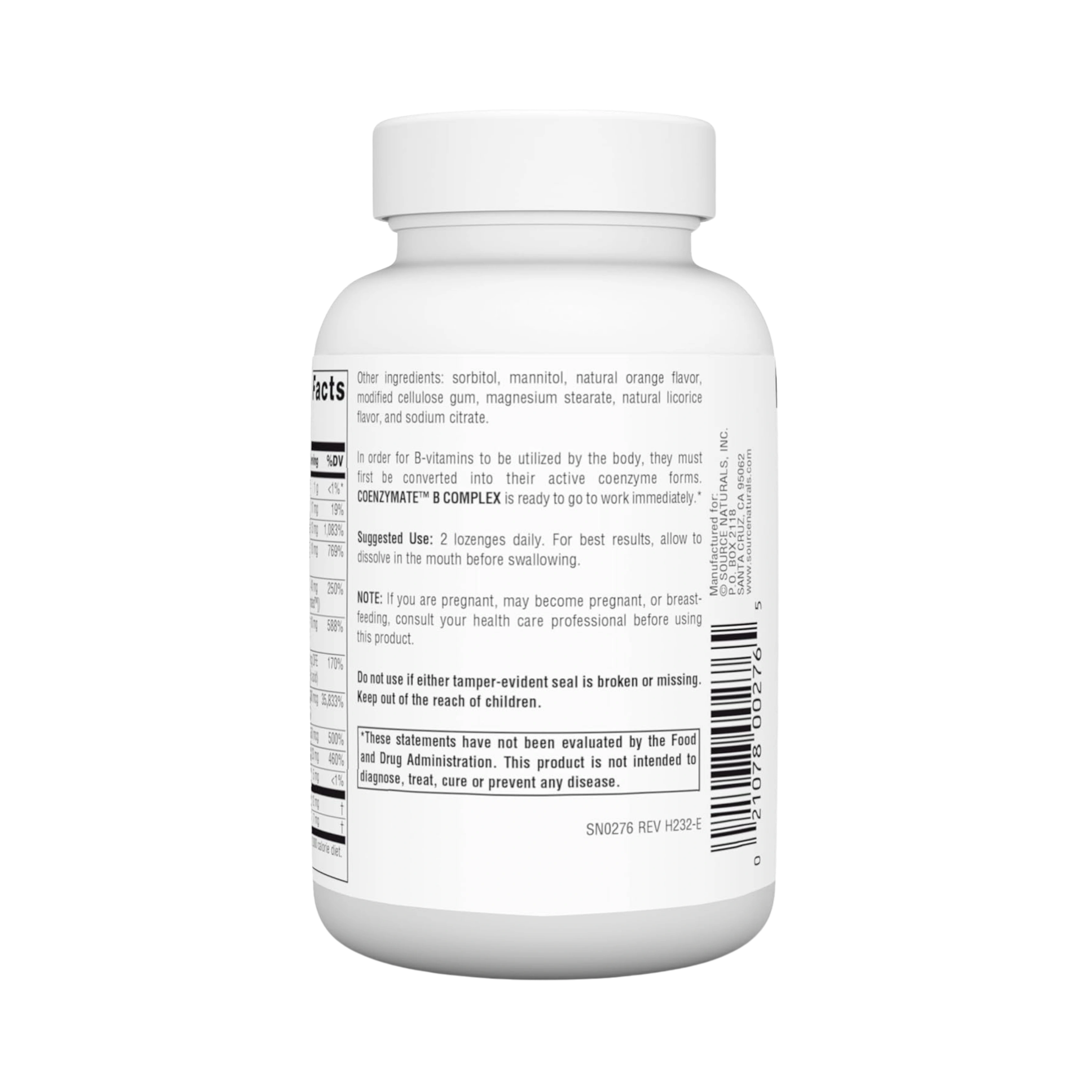 Source Naturals, Coenzymate B Complex, 120 Orange Lozenge