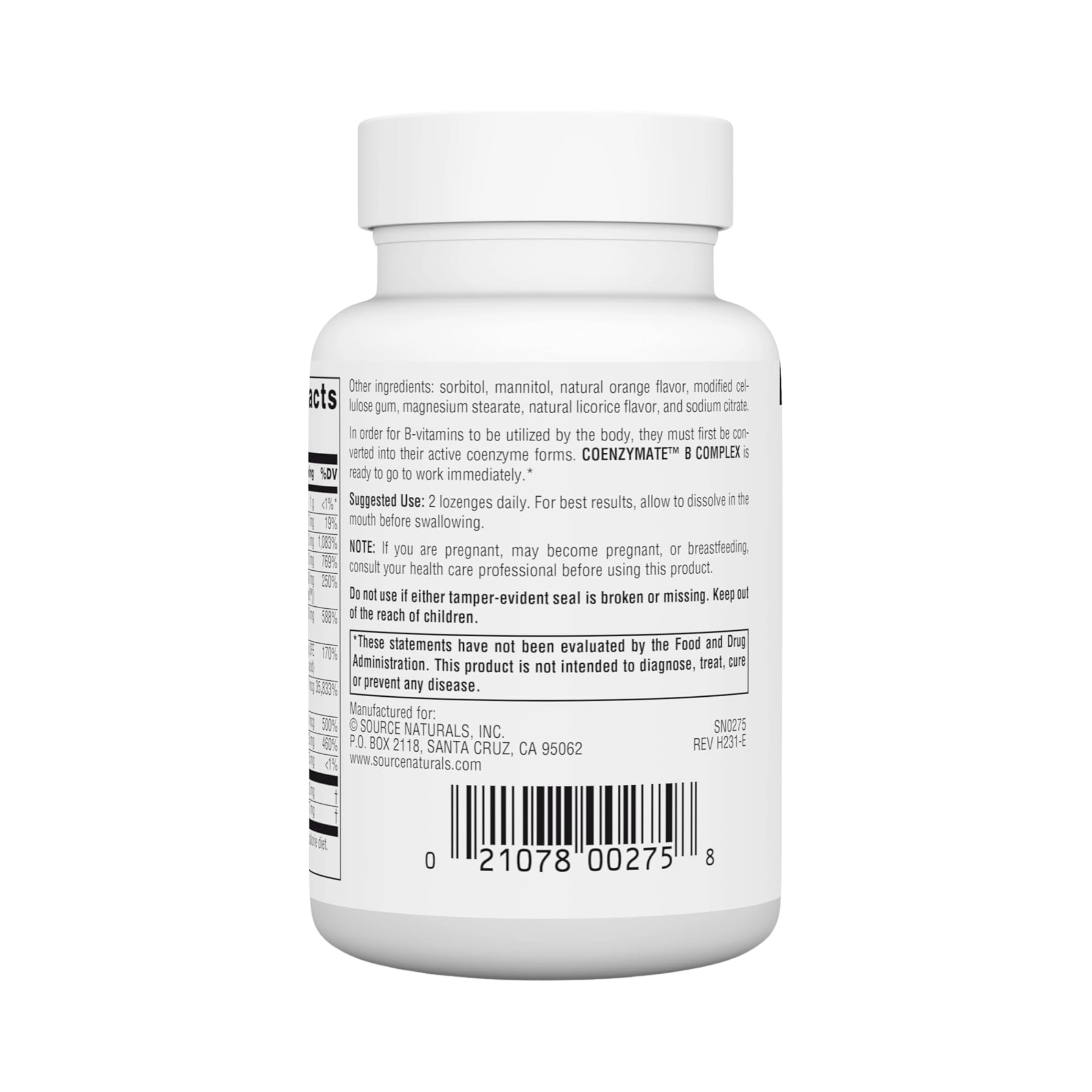 Source Naturals, Coenzymate B Complex, 60 Orange Lozenge