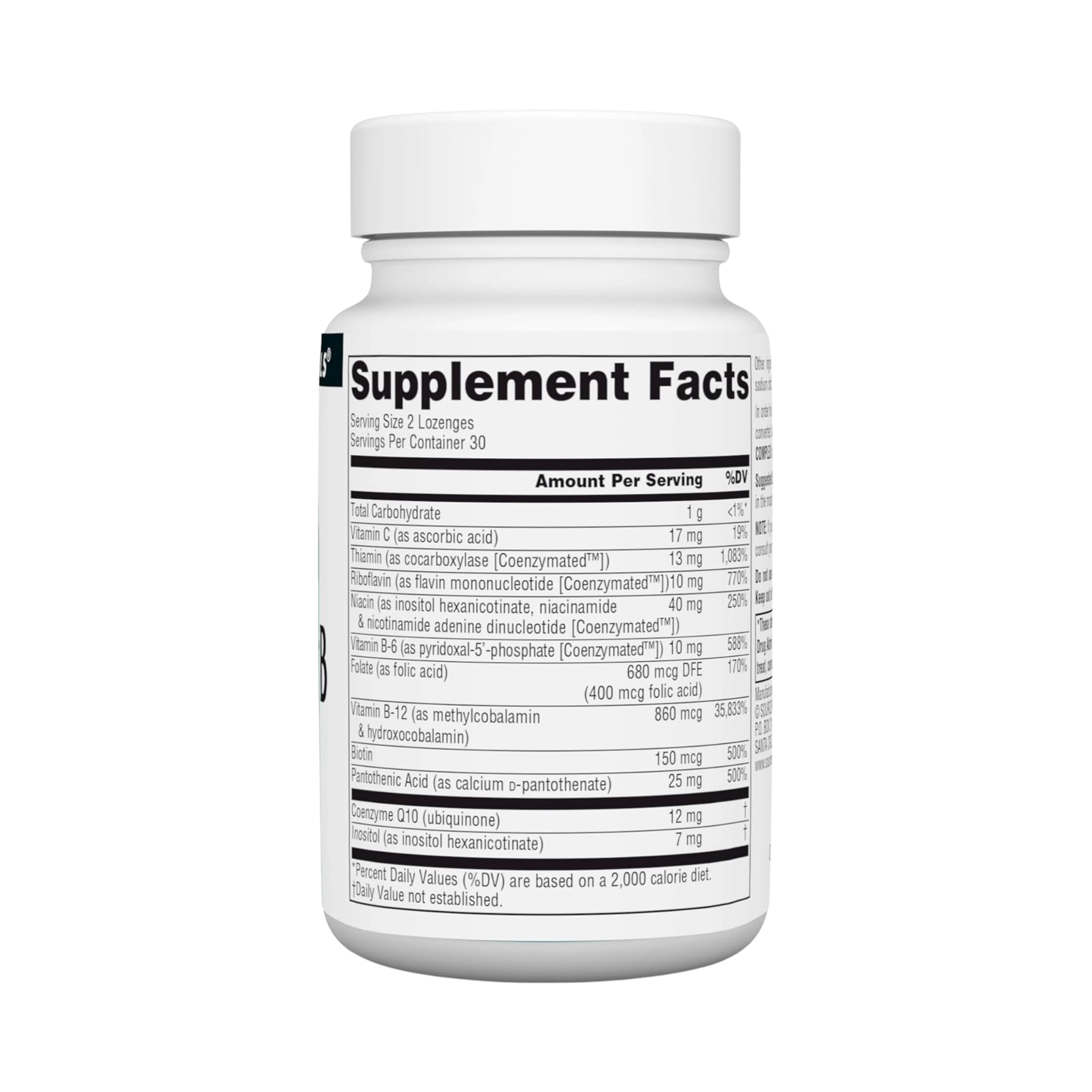Source Naturals, Coenzymate B Complex, 60 Peppermint Lozenge