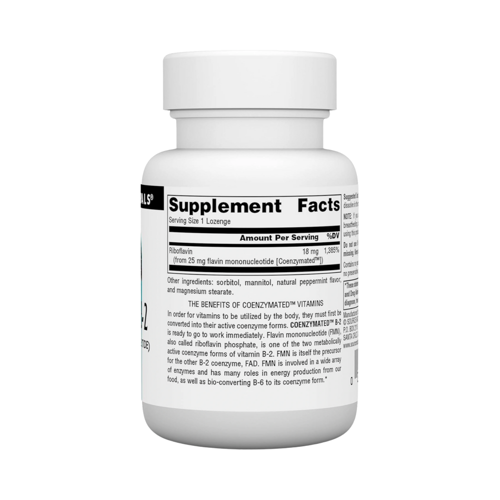 Source Naturals, Coenzymated, B-2, 25 Mg, 30 Lozenge