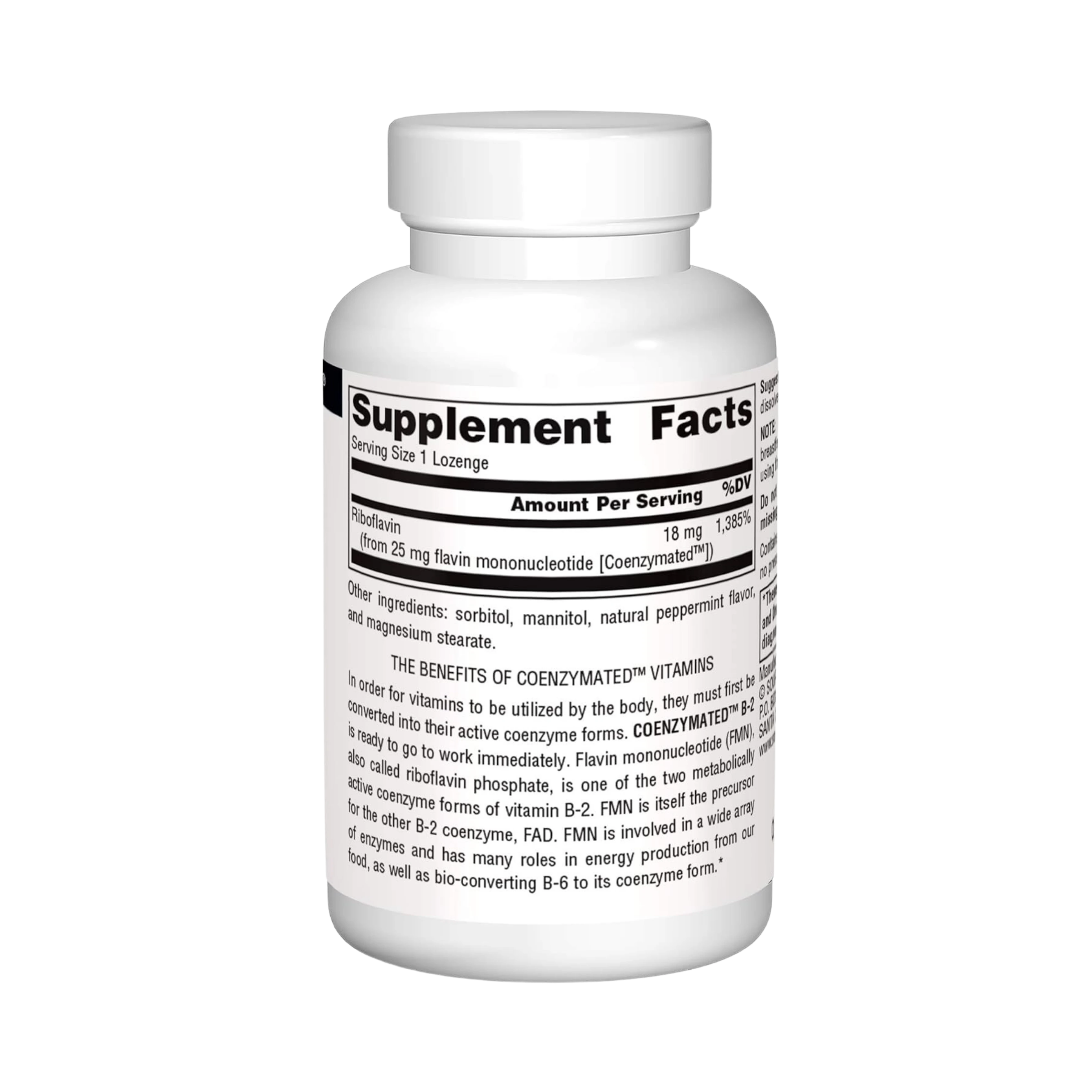 Source Naturals, Coenzymated, B-2, 25 Mg, 60 Lozenge