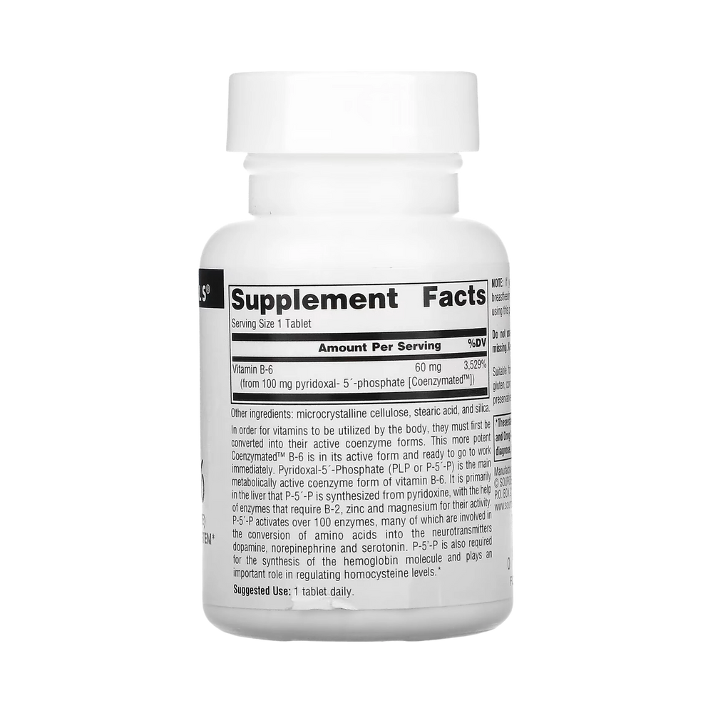 Source Naturals, Coenzymated, B-6, 100 Mg, 30 Tablets