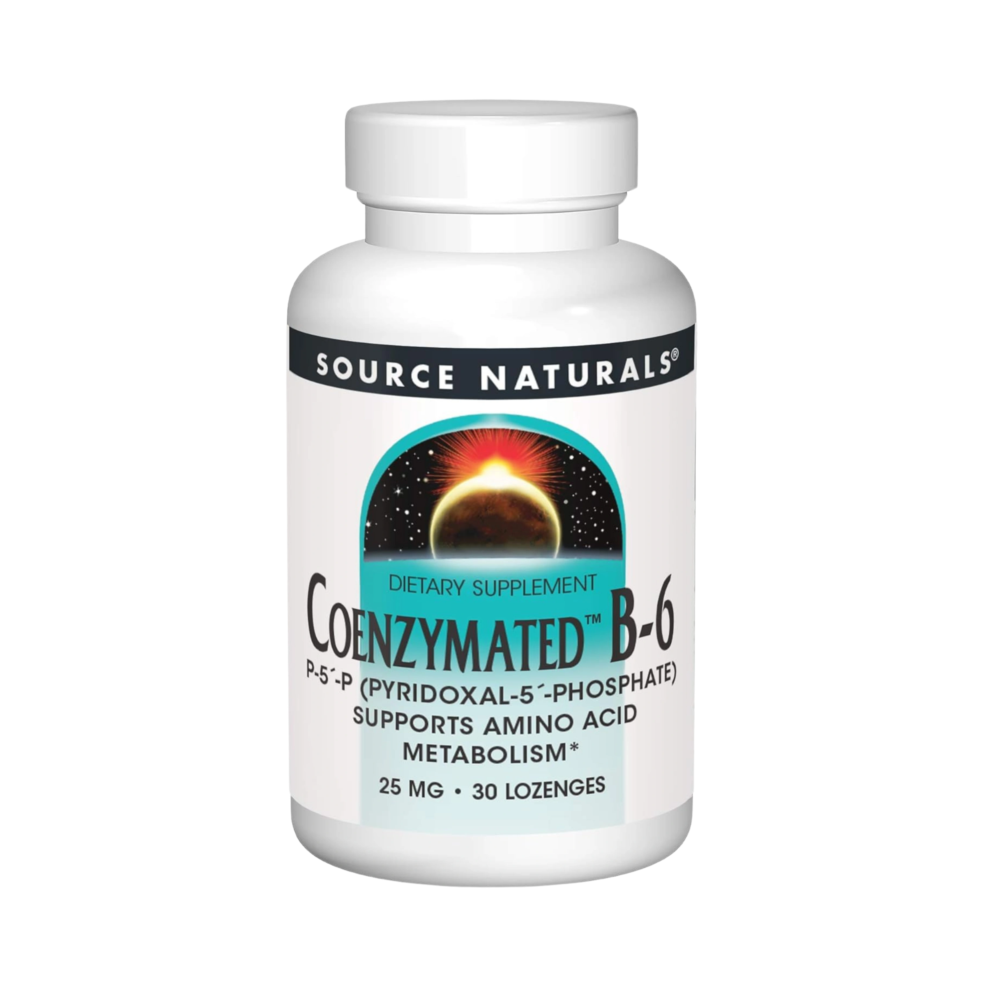 Source Naturals, Coenzymated, B-6, 25 Mg, 30 Peppermint Lozenge