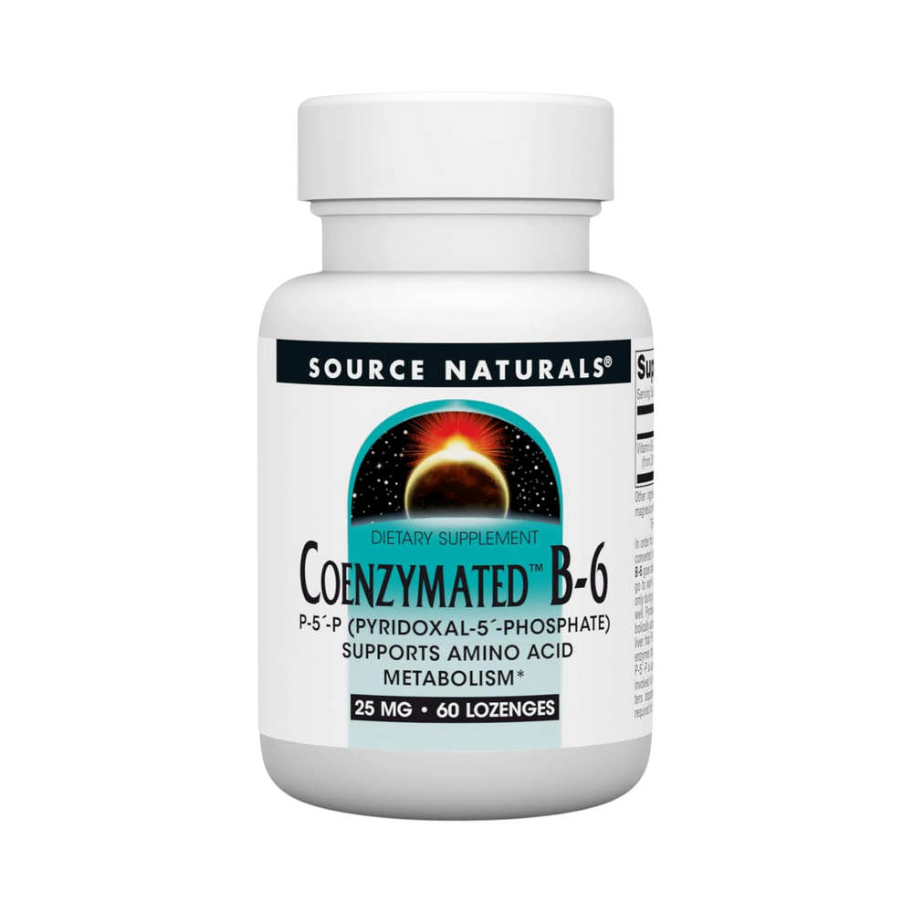 Source Naturals, Coenzymated, B-6, 25 Mg, 60 Peppermint Lozenge