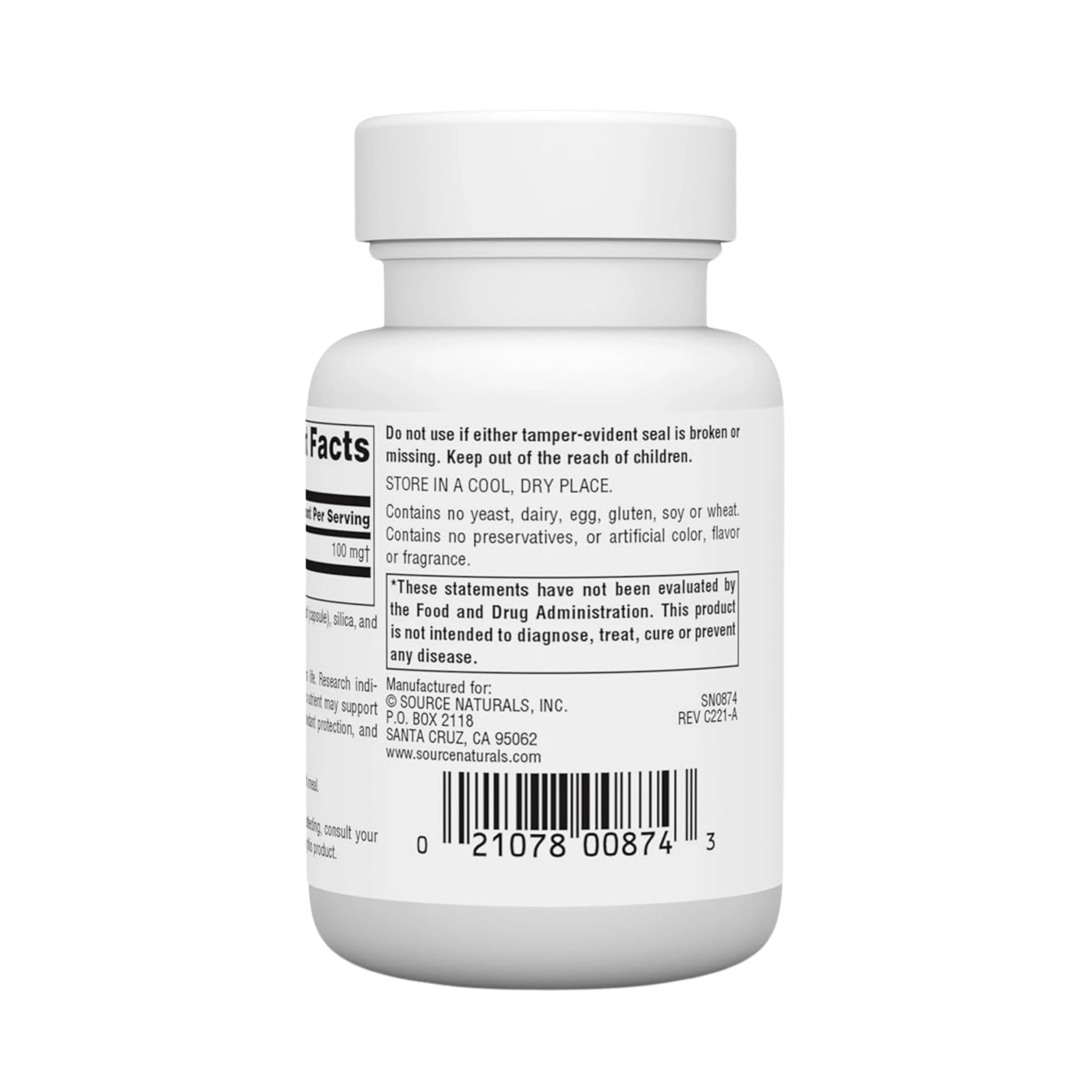 Source Naturals, Coenzyme Q10, 100 Mg, 30 Capsules