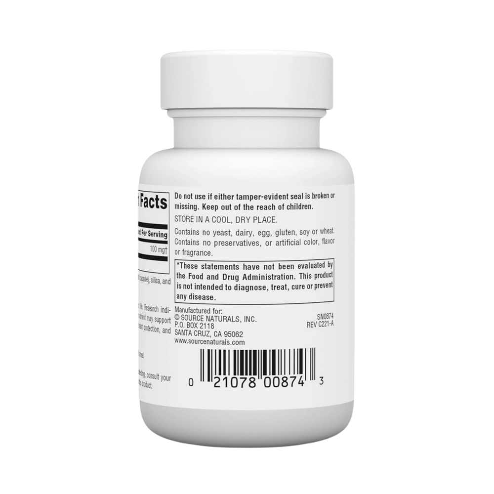 Source Naturals, Coenzyme Q10, 100 Mg, 30 Capsules
