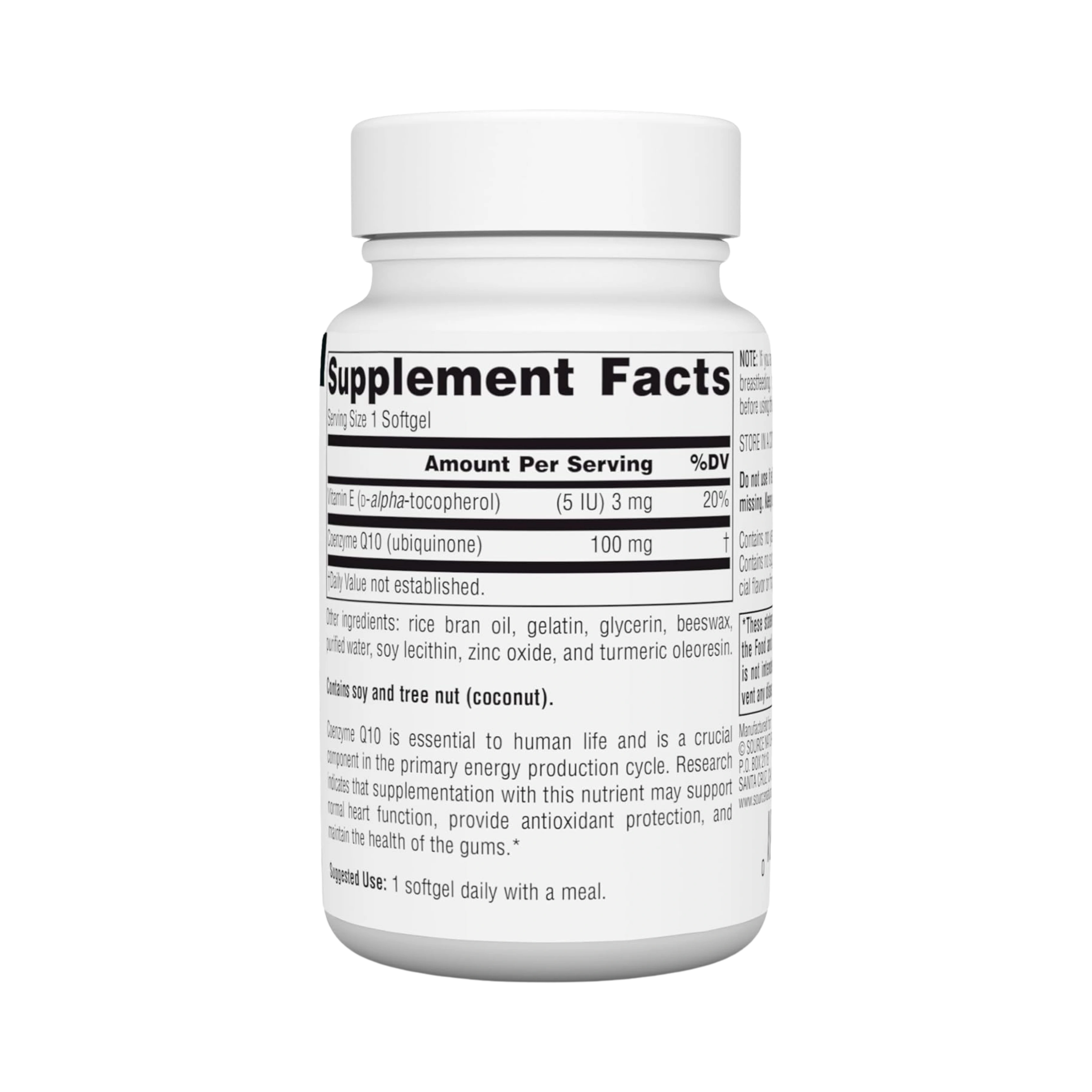 Source Naturals, Coenzyme Q10, 100 Mg, 60 Softgels
