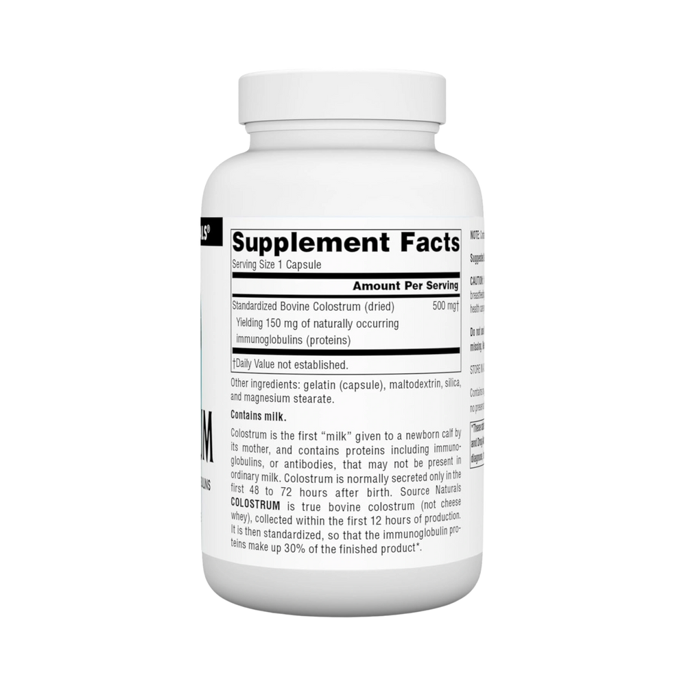 Source Naturals, Colostrum, 500 Mg, 120 Capsules