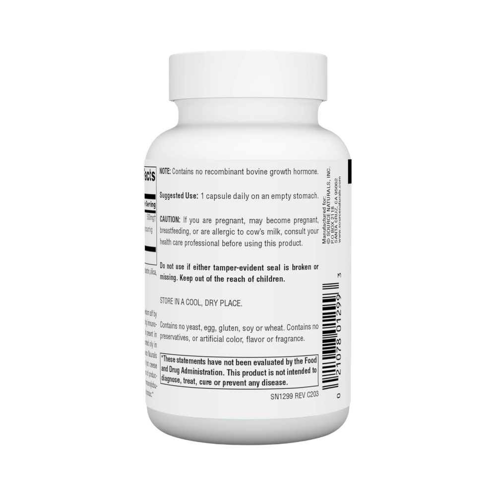 Source Naturals, Colostrum, 500 Mg, 60 Capsules