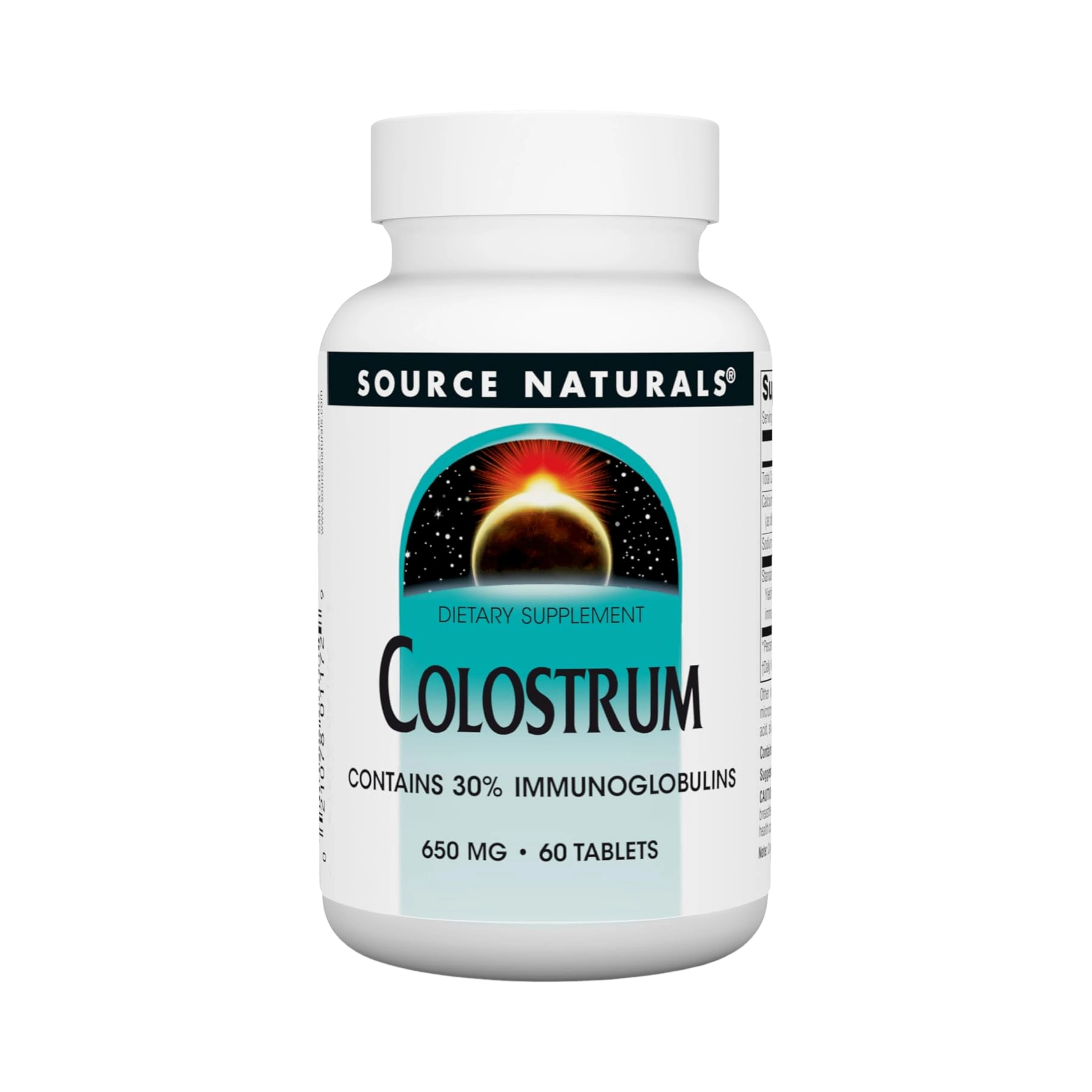 Source Naturals, Colostrum, 650 Mg, 60 Tablets