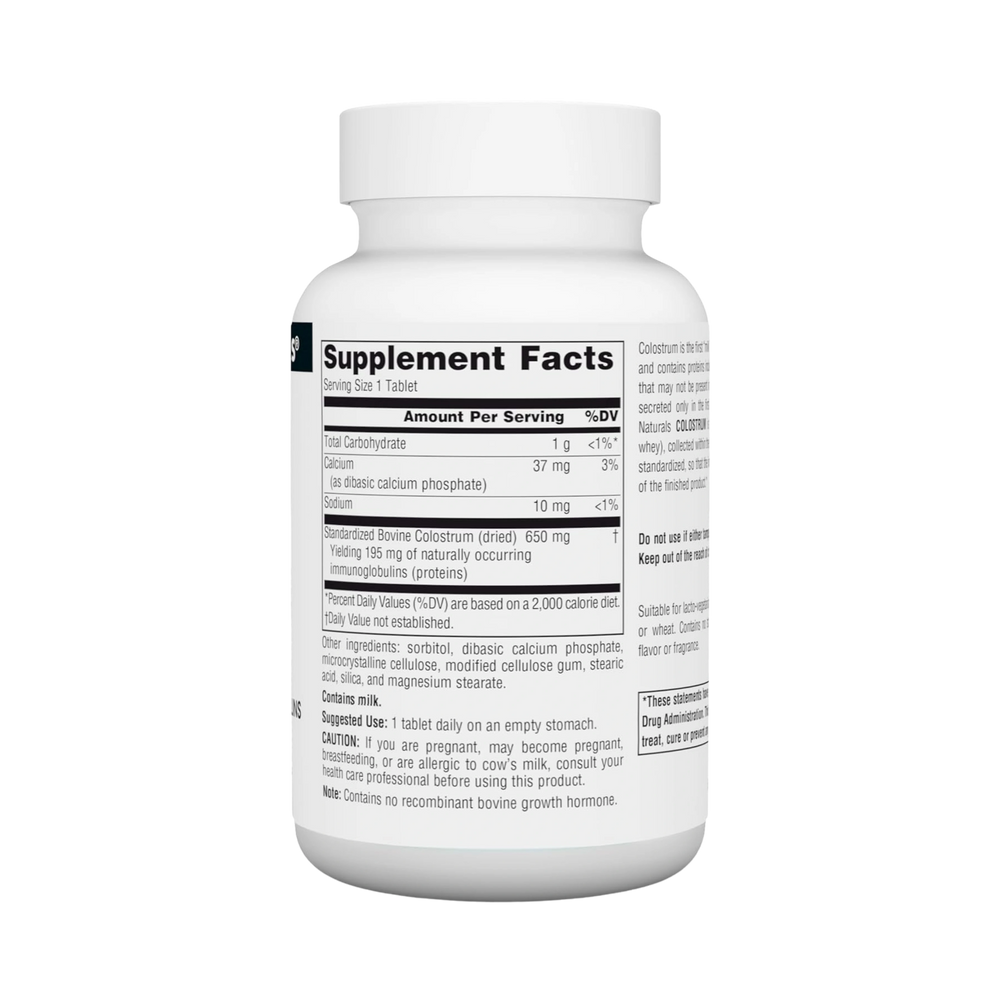 Source Naturals, Colostrum, 650 Mg, 60 Tablets