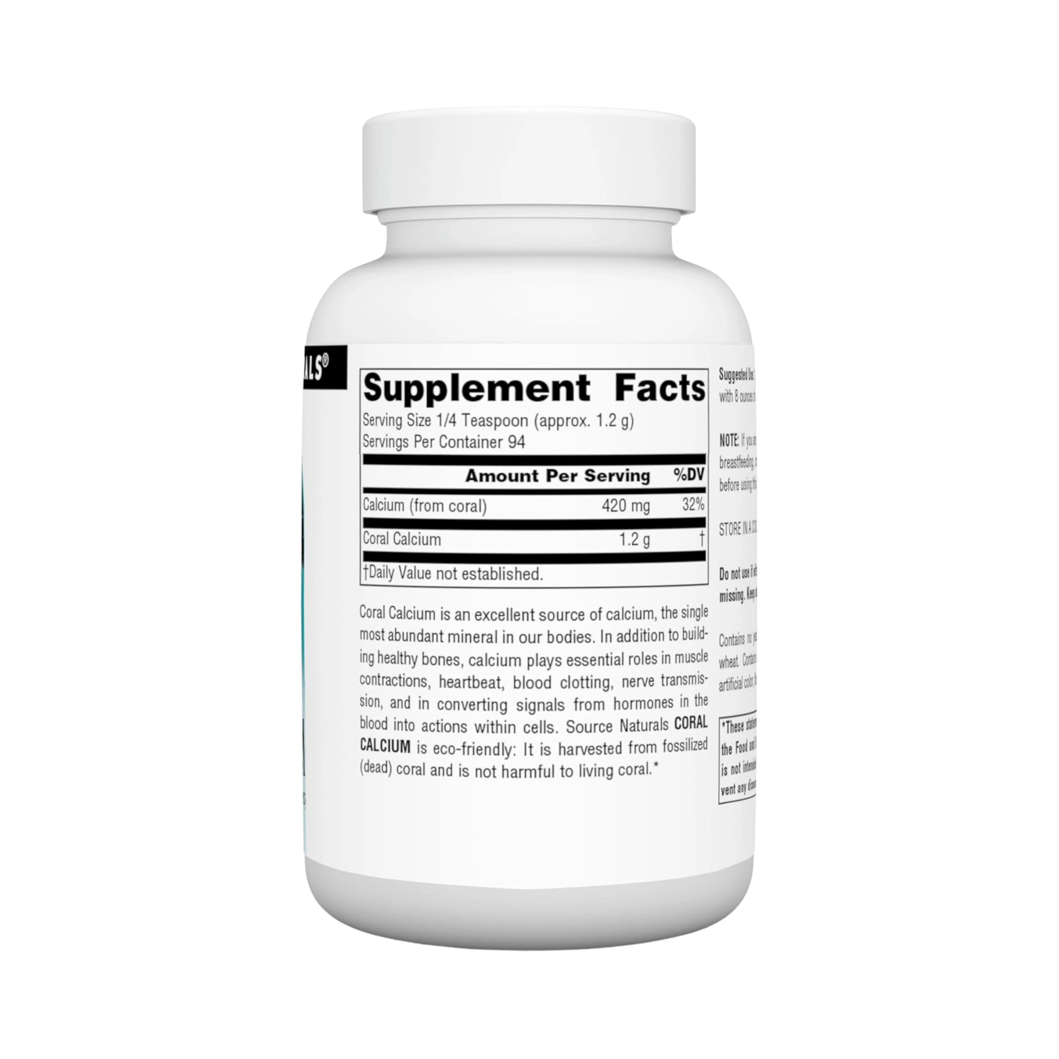 Source Naturals, Coral Calcium, 4 Oz Powder