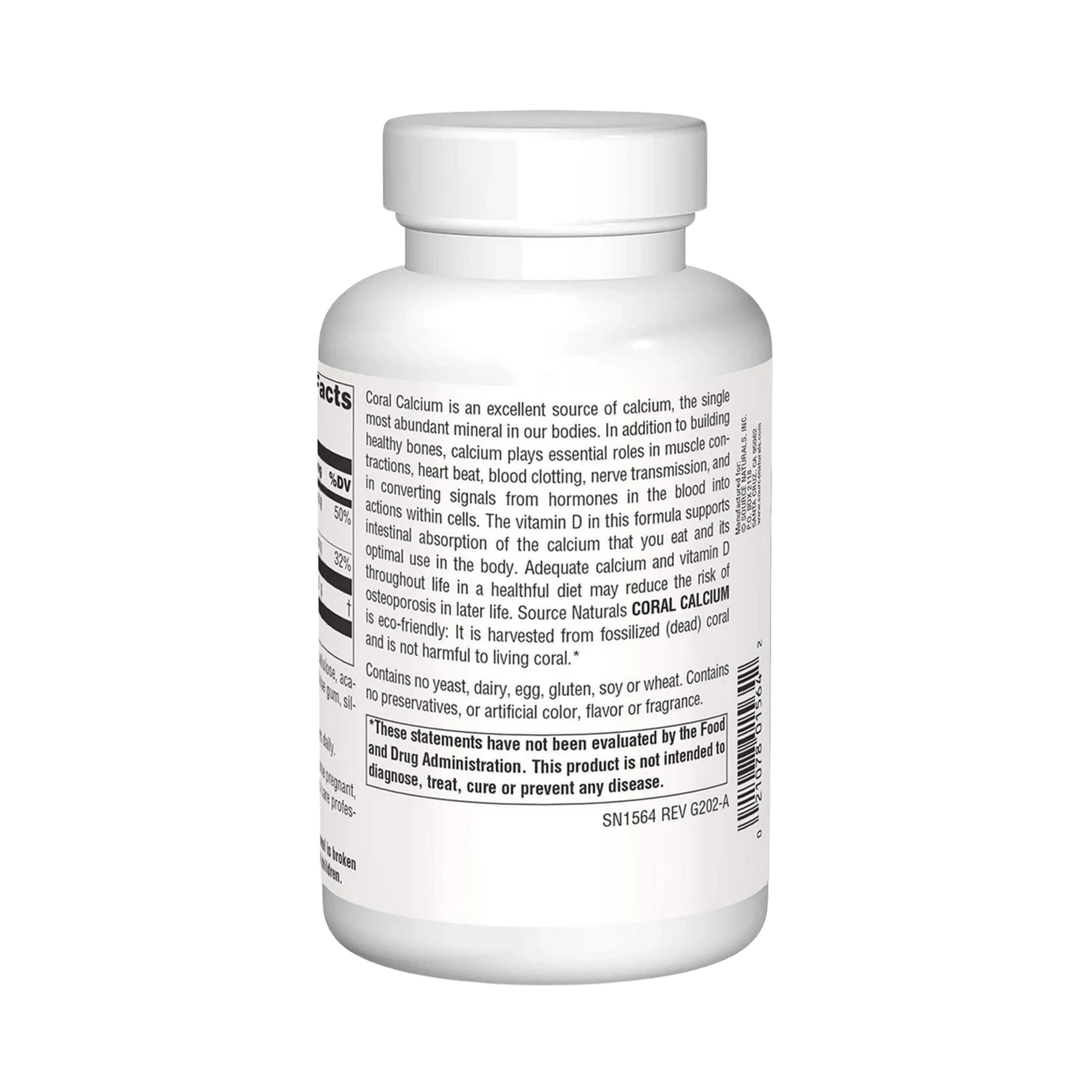 Source Naturals, Coral Calcium, 600 Mg, 240 Tablets
