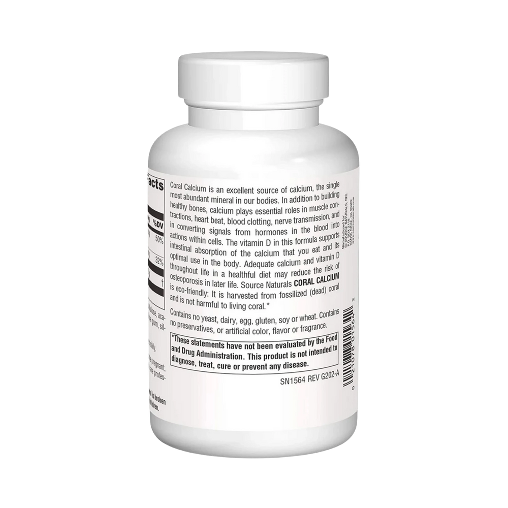 Source Naturals, Coral Calcium, 600 Mg, 240 Tablets