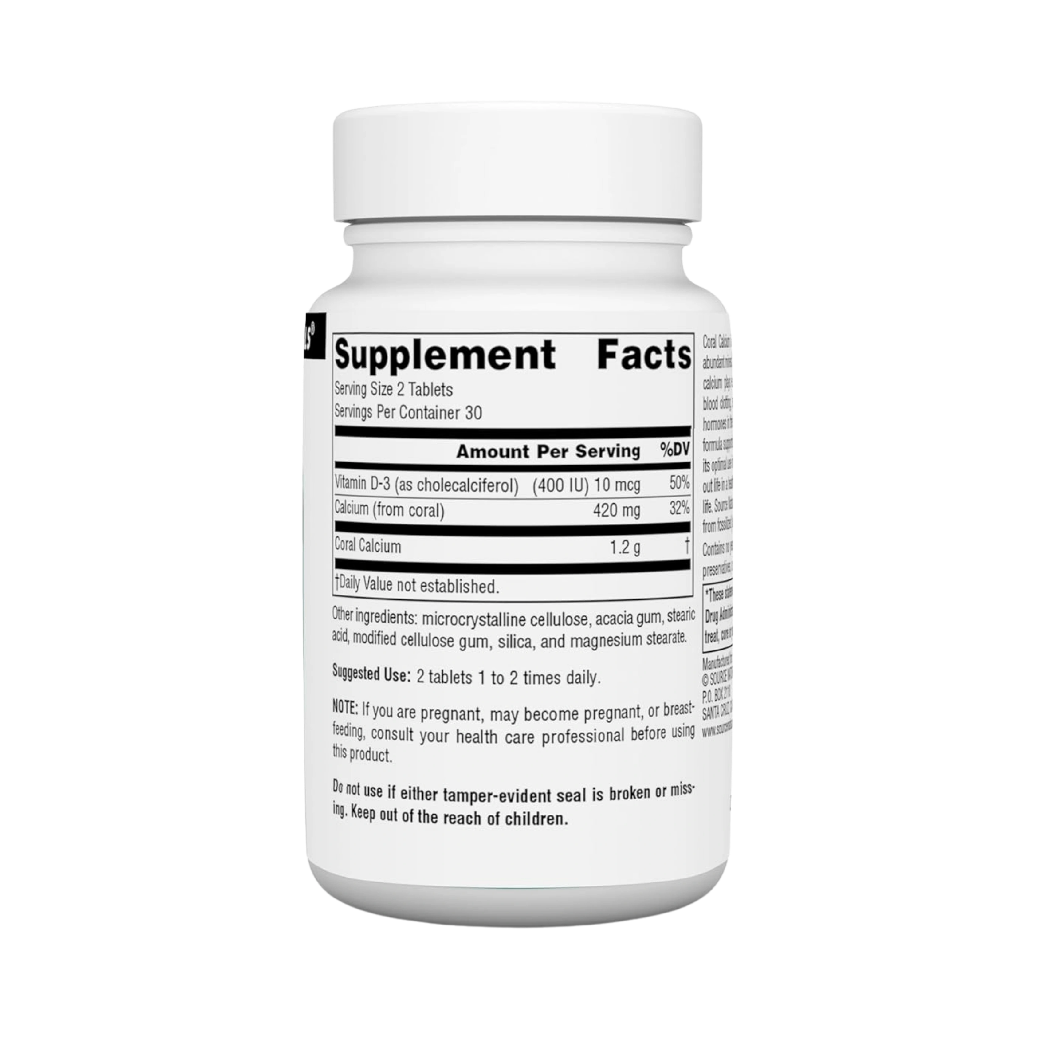 Source Naturals, Coral Calcium, 600 Mg, 60 Tablets