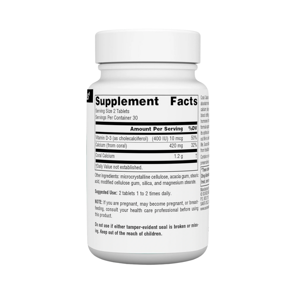 Source Naturals, Coral Calcium, 600 Mg, 60 Tablets