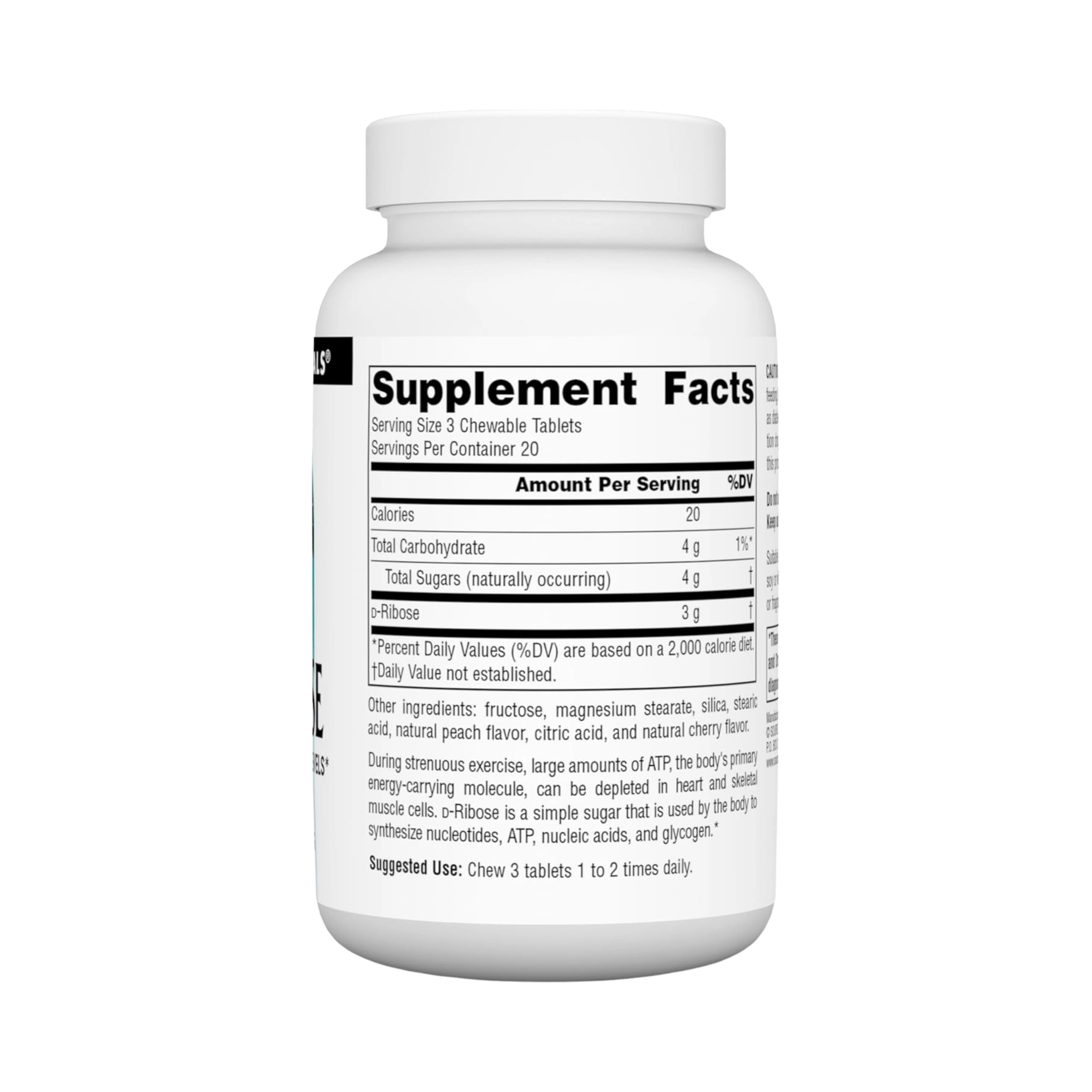 Source Naturals, D-Ribose, 60 Fruit Chewables