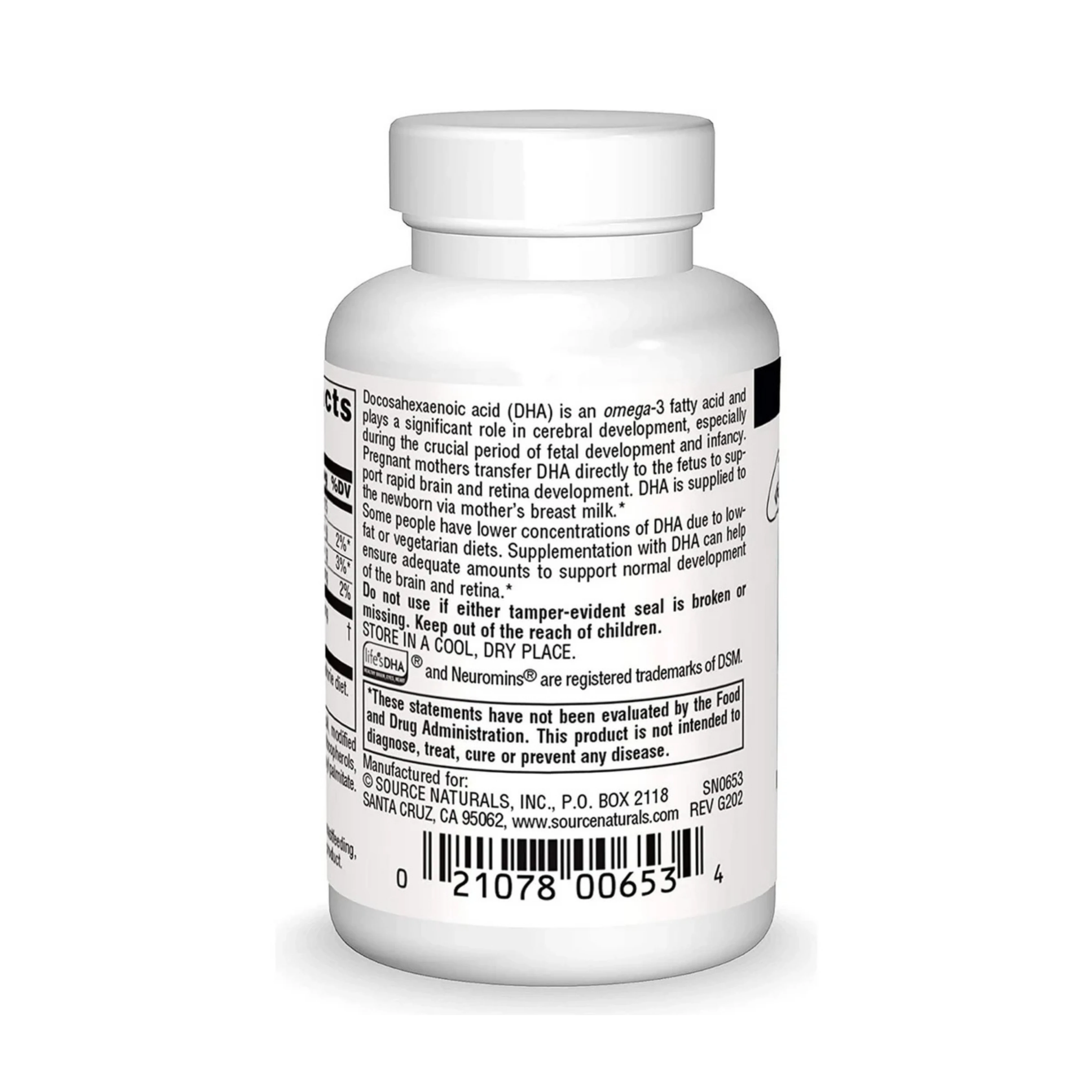 Source Naturals, DHA, Neuromins, 200 Mg, 30 VegiGels