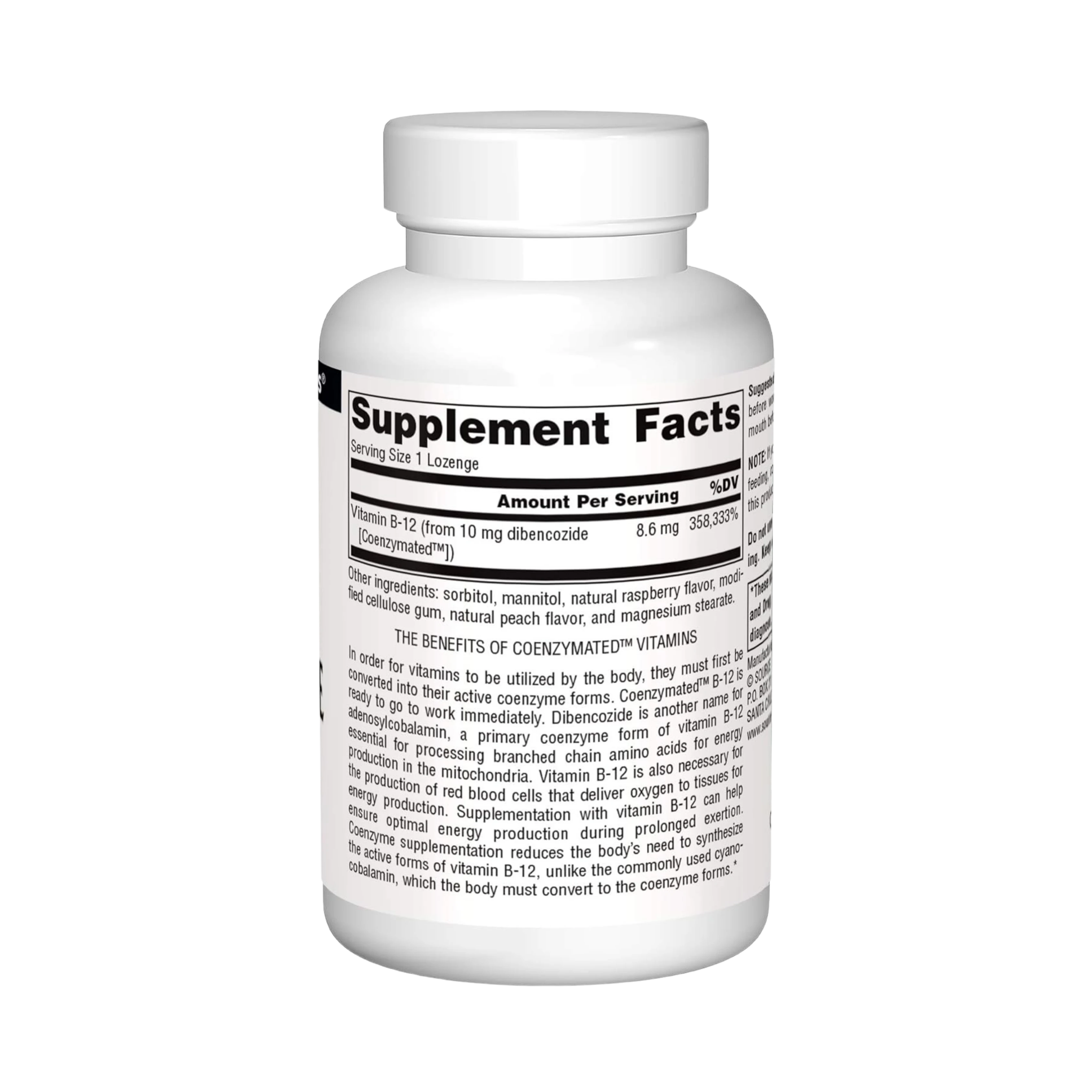 Source Naturals, Dibencozide Coenzymated B-12, 120 Lozenges