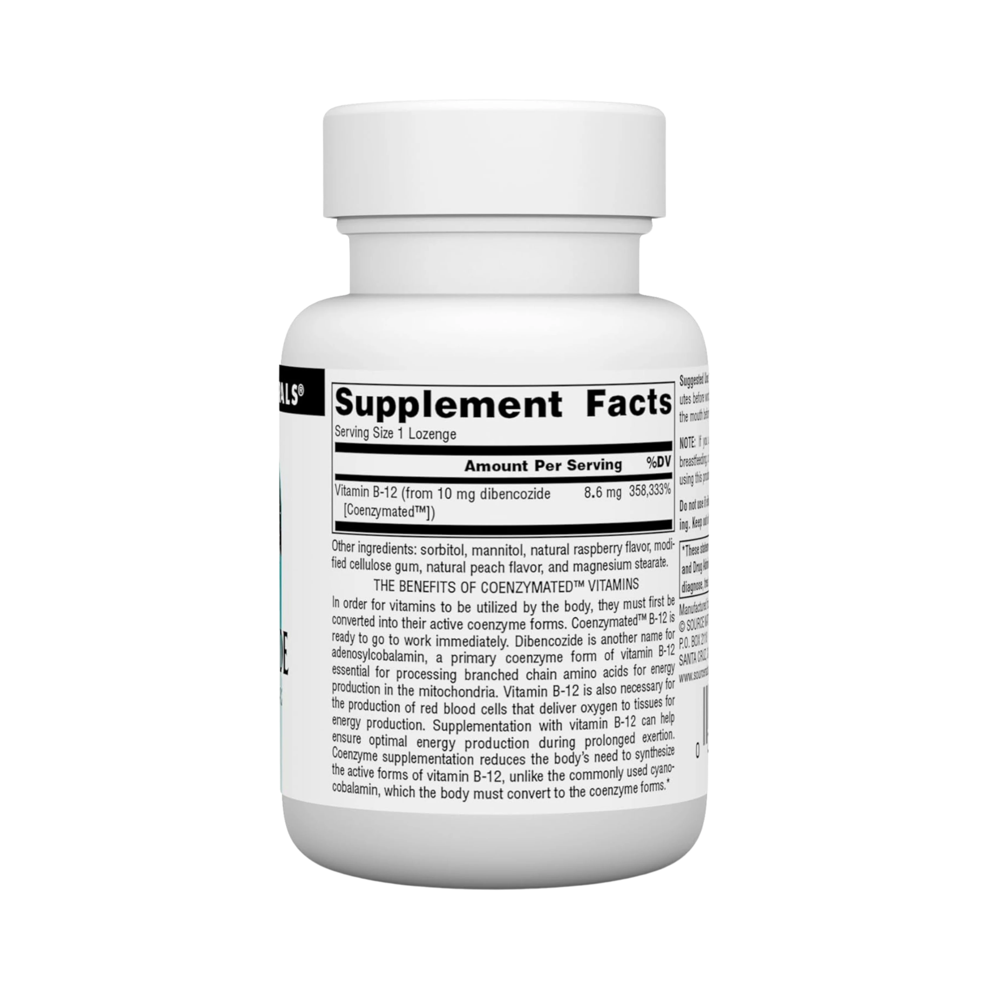 Source Naturals, Dibencozide Coenzymated B-12, 30 Lozenges