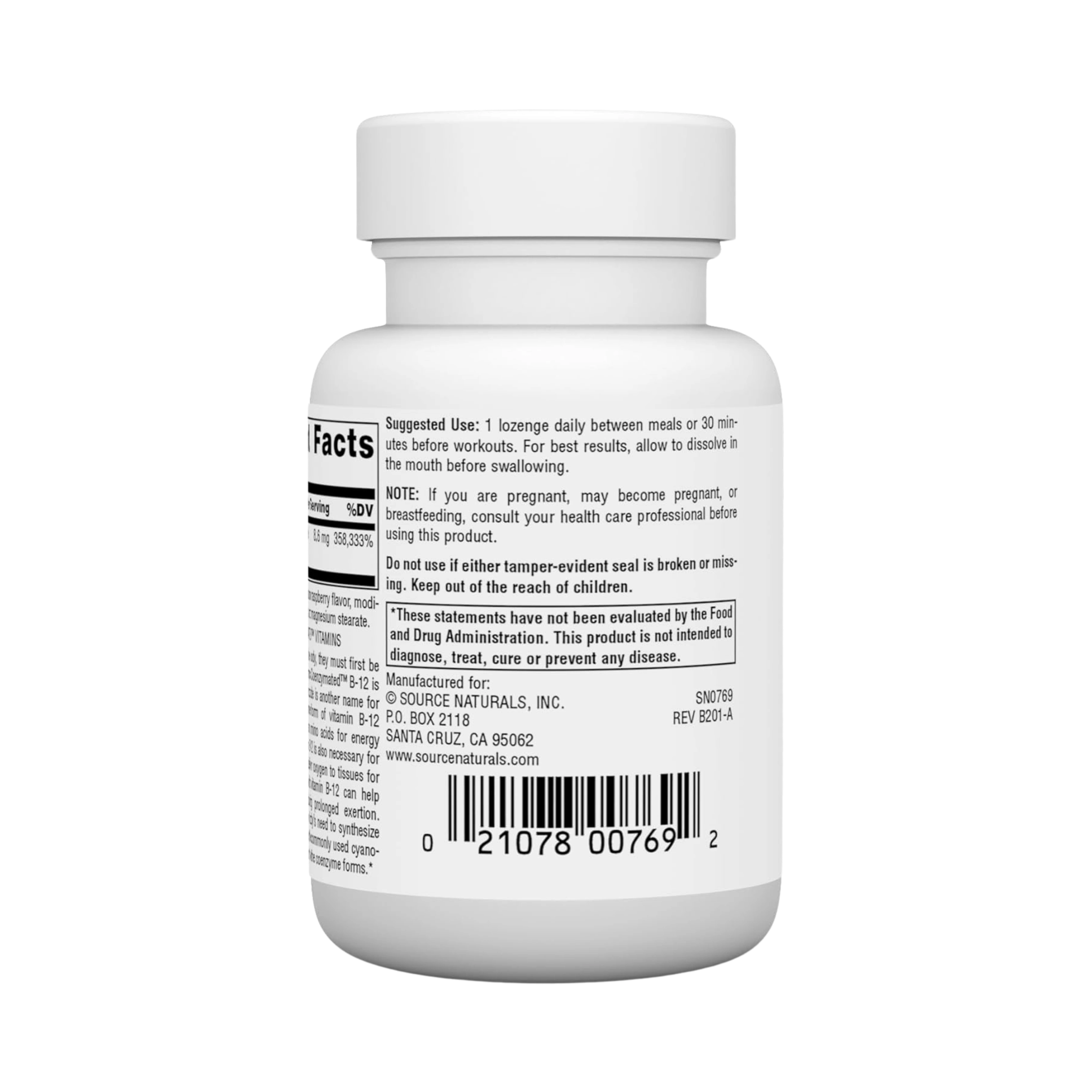 Source Naturals, Dibencozide Coenzymated B-12, 30 Lozenges